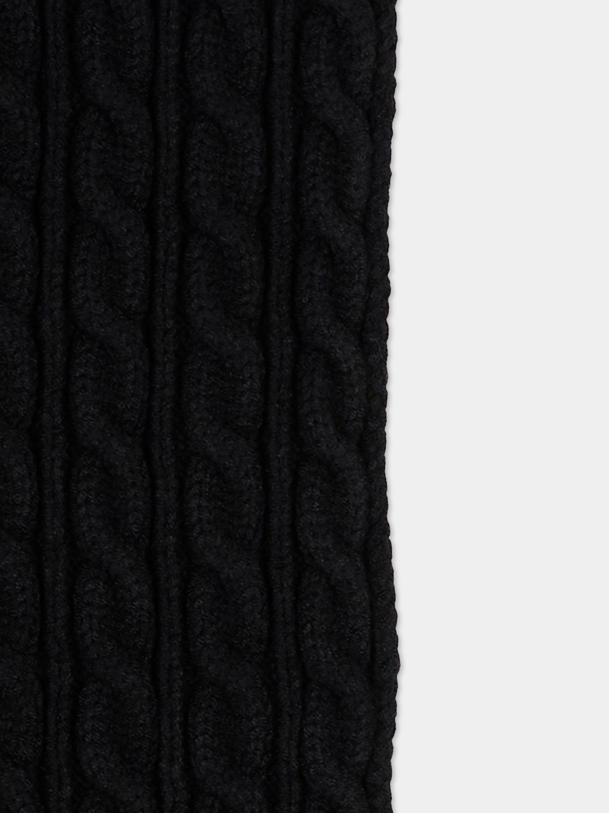 Sciarpa nera per bambino con logo,Boss,J52634 09B