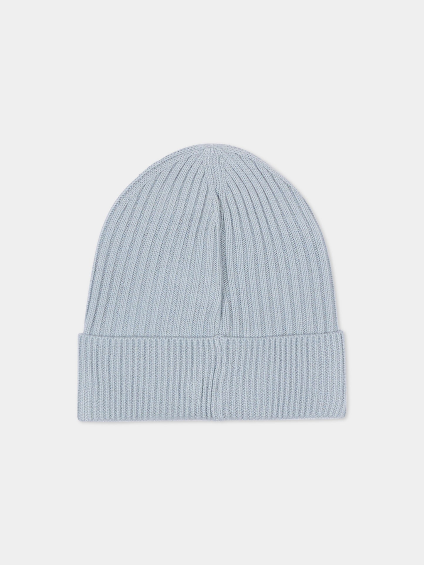 Berretto azzurro per neonato con logo,Boss,J52650 791