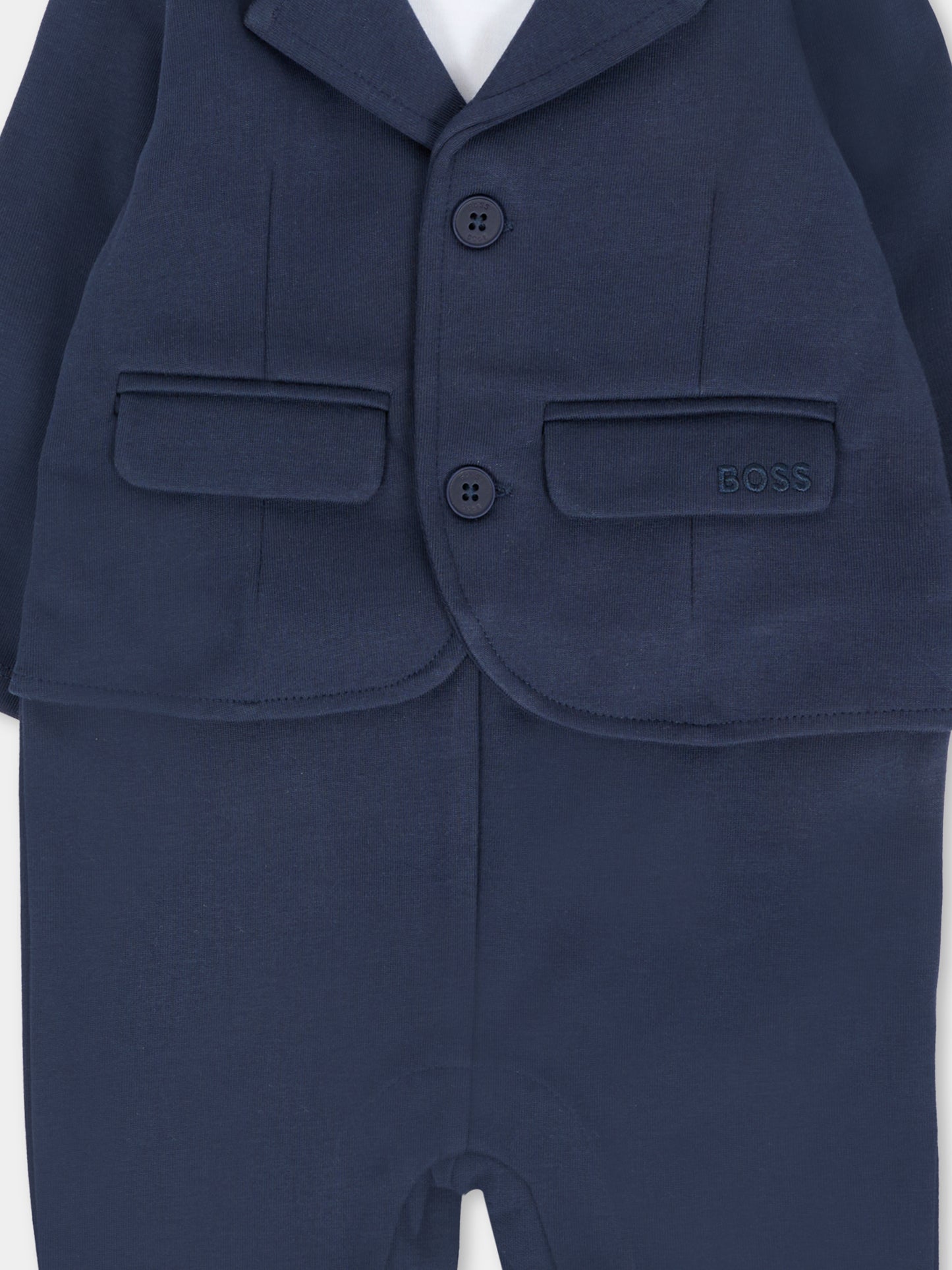 Tutina blu per neonato con logo,Boss,J52699 849