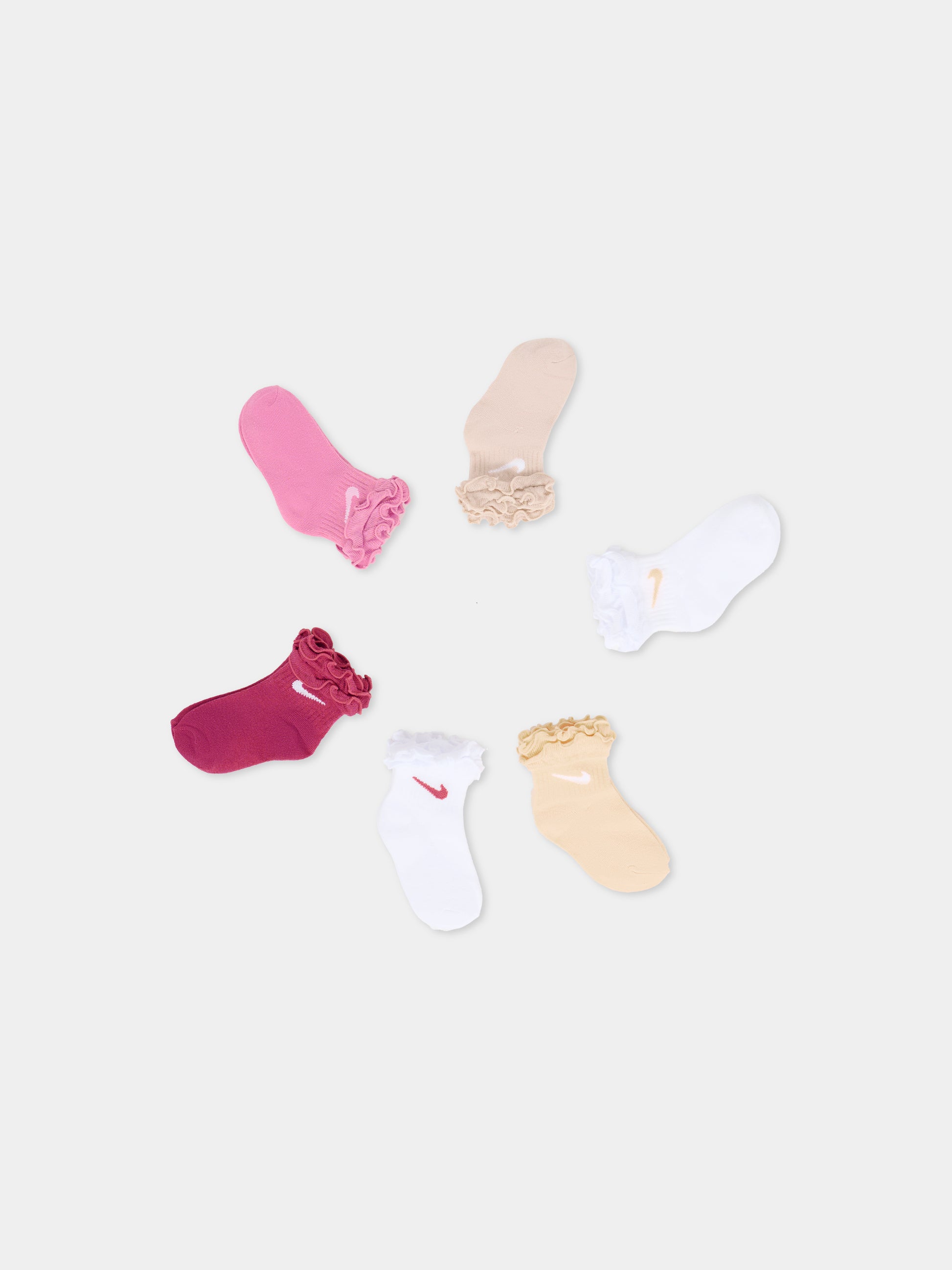 Set calzini multicolor per neonata con swoosh,Nike,NN1285 ADZ