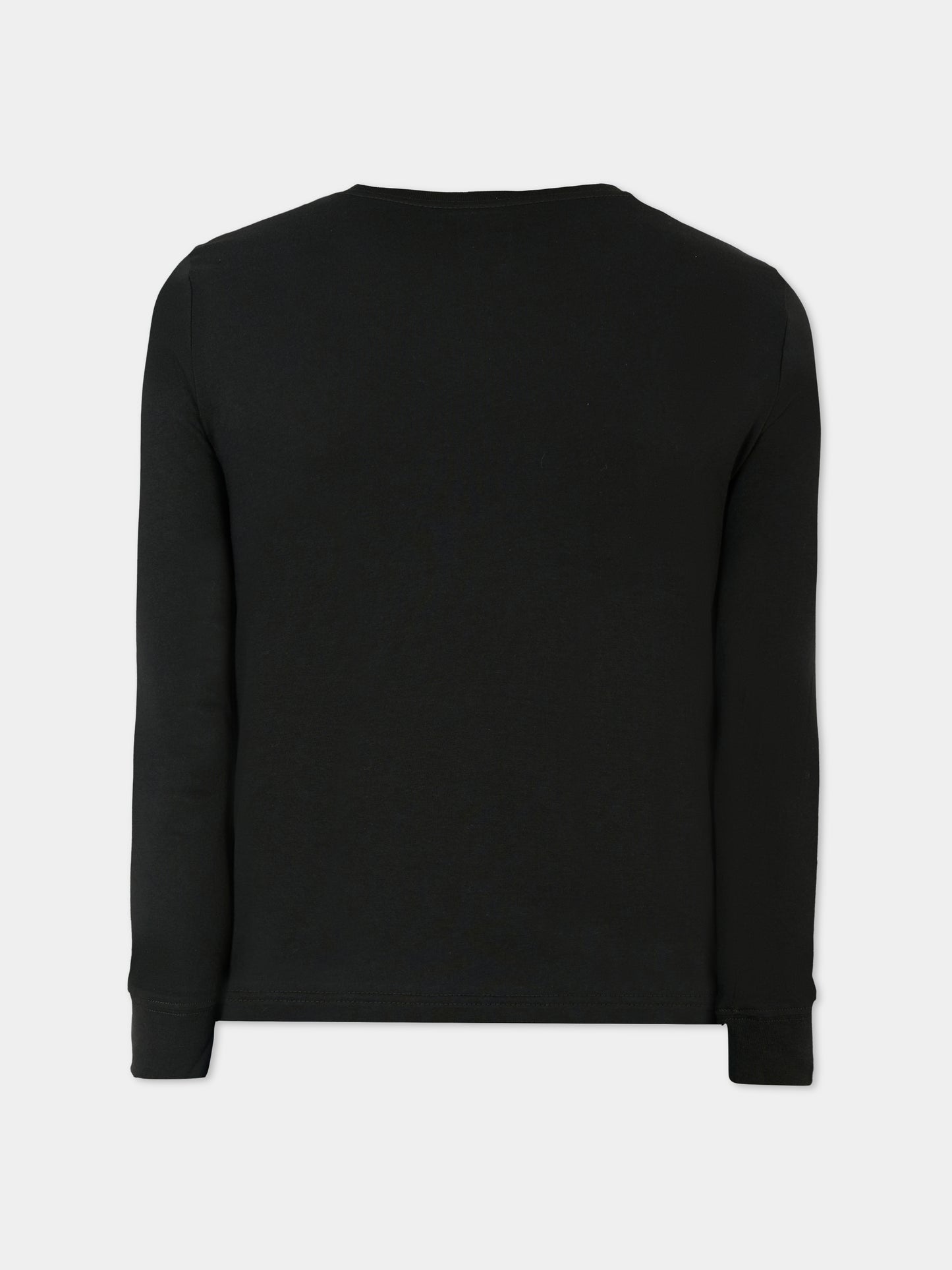 T-shirt nera per bambino con logo e jumpman,Jordan,95D668 023