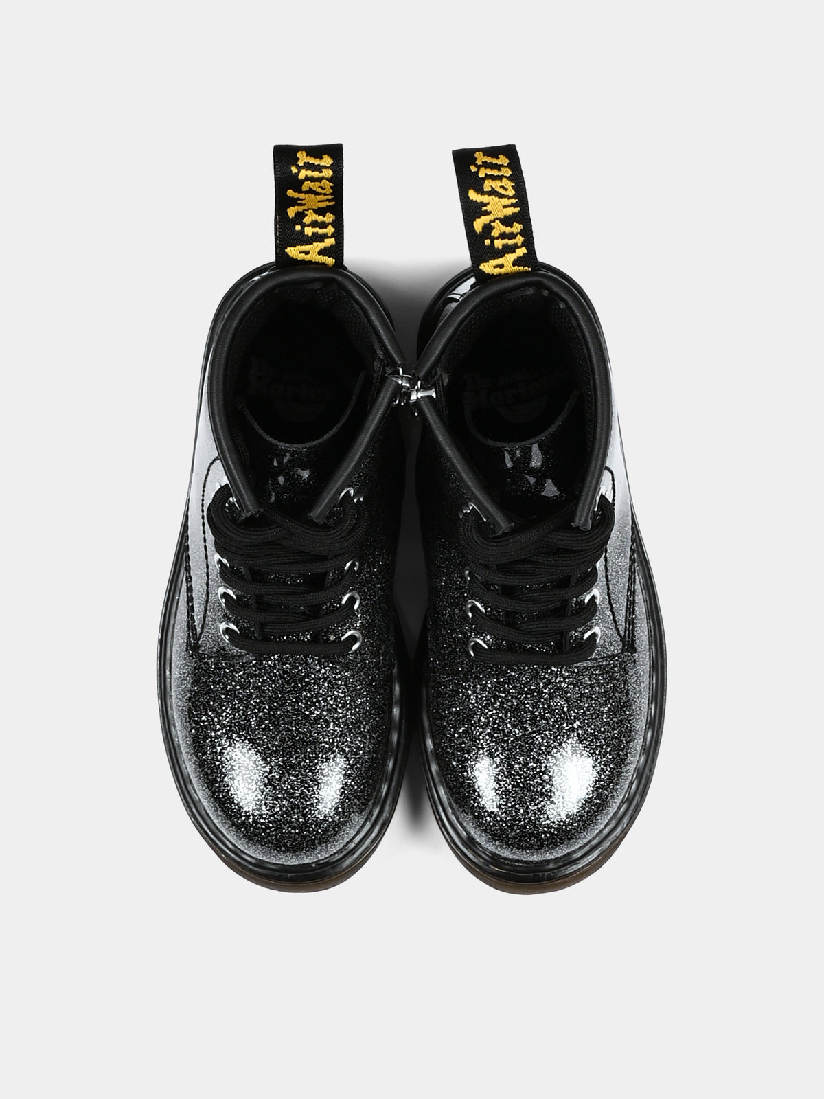 Anfibi neri 1460 per bambina glitterati,Dr. Martens,1460 J 8 EYE BOOT 41436001 BLACK