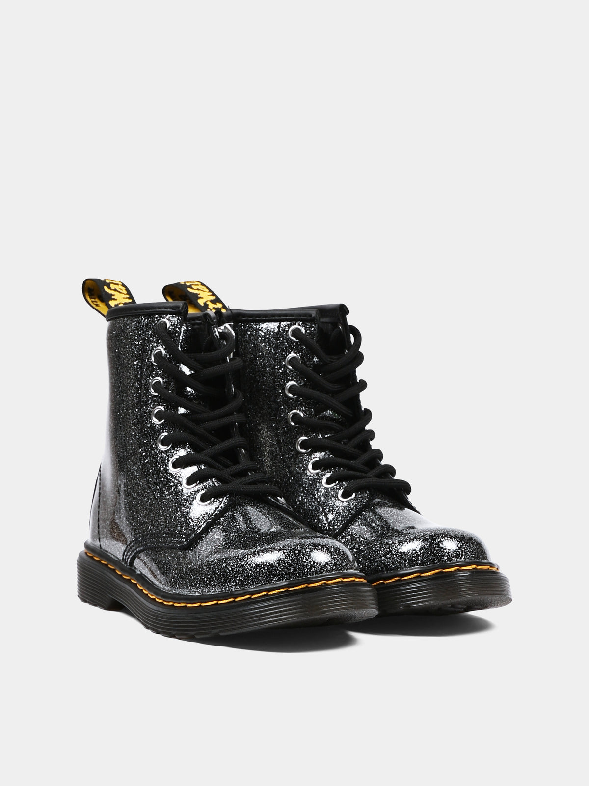 Anfibi neri 1460 per bambina glitterati,Dr. Martens,1460 J 8 EYE BOOT 41436001 BLACK