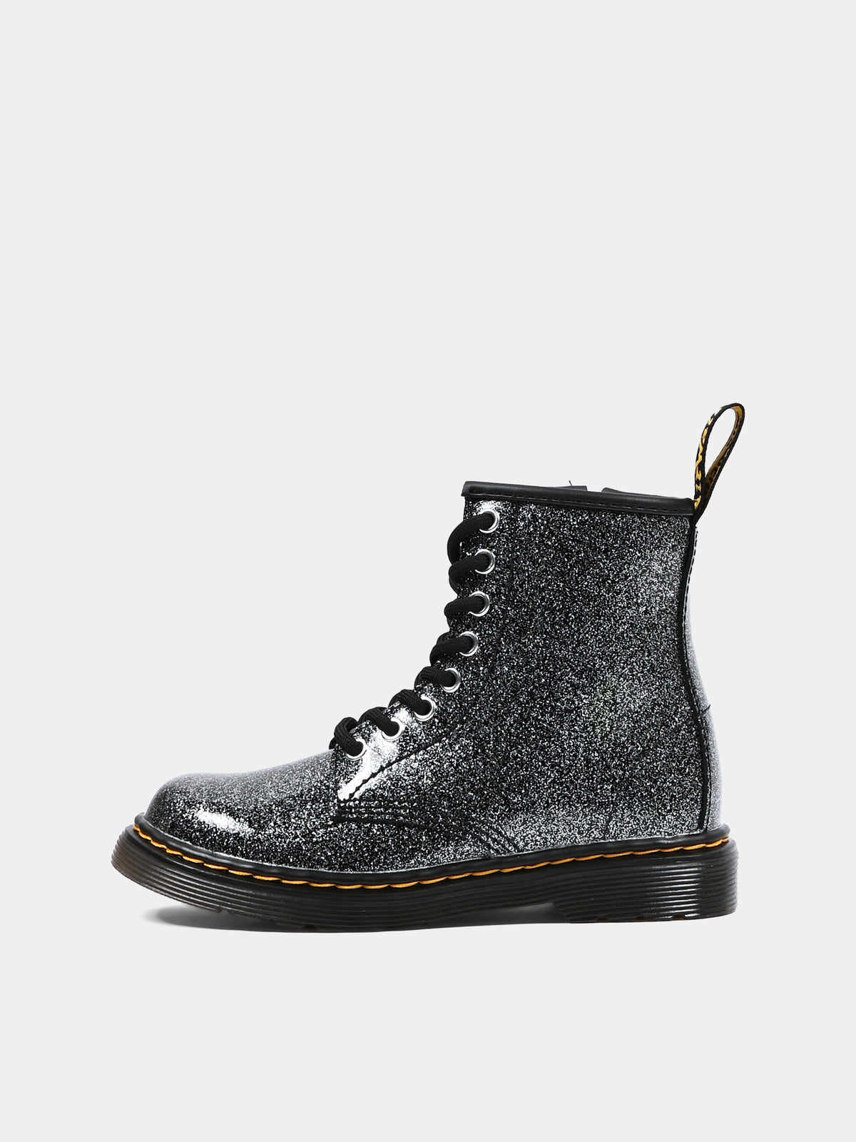 Anfibi neri 1460 per bambina glitterati,Dr. Martens,1460 J 8 EYE BOOT 41436001 BLACK
