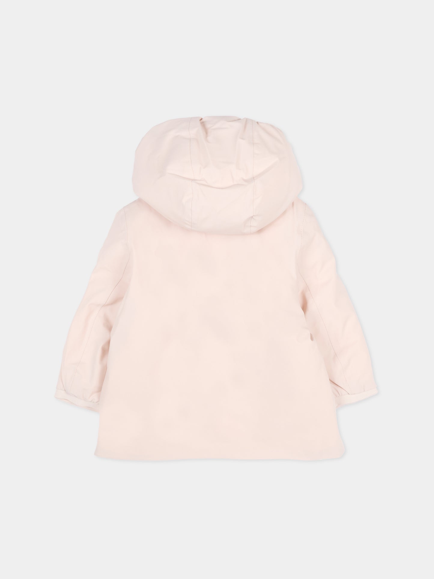 Piumino reversibile Jack St Warm rosa per neonata con logo,K-way,K71338W B3E