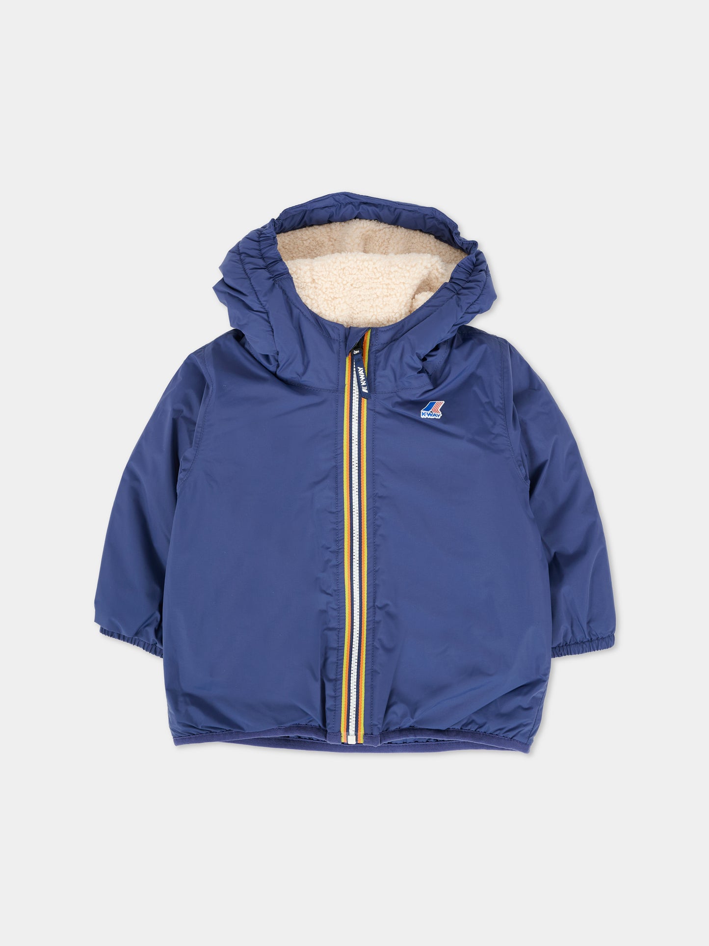 Giubbotto blu Claudine Orsetto per neonato con logo,K-way,K7142RW 867