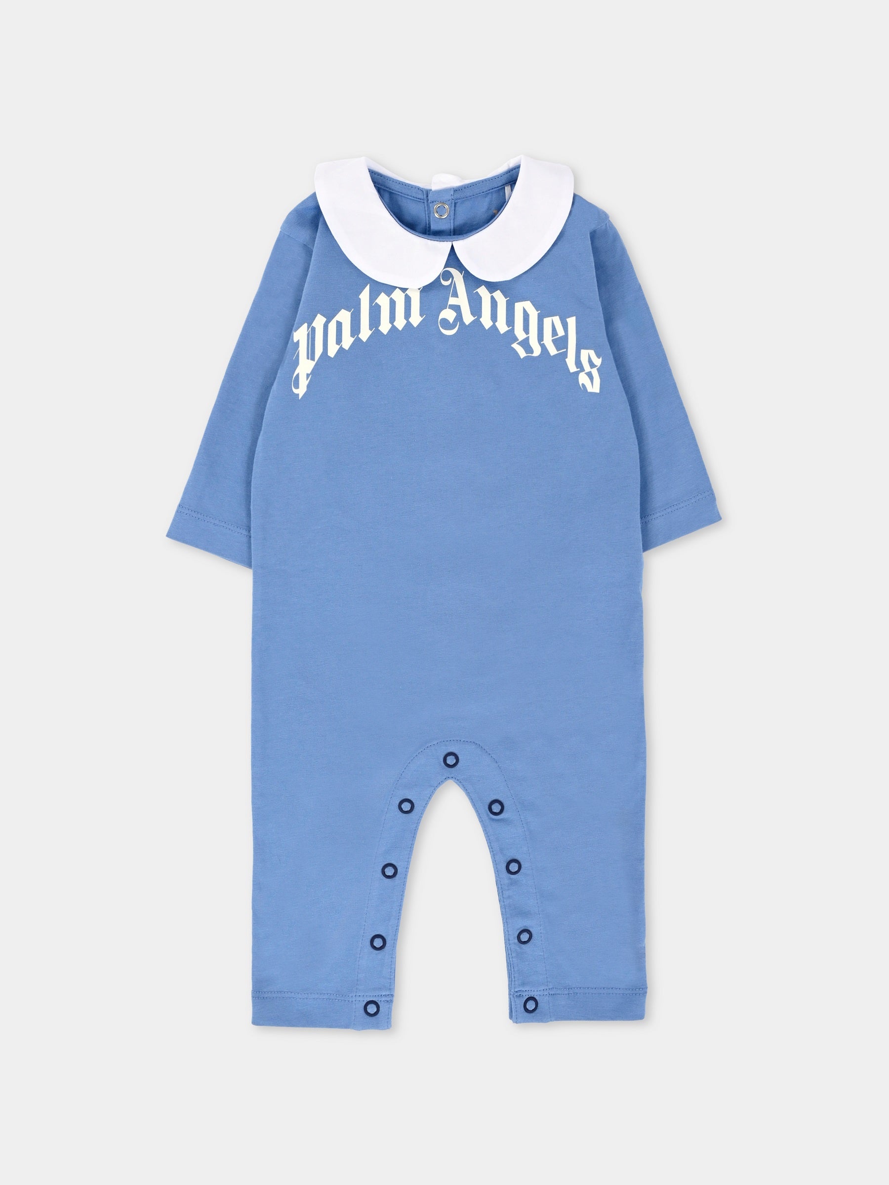 Set tutine celeste per neonato con logo,Palm Angels,PB2X01BF25JER0014203