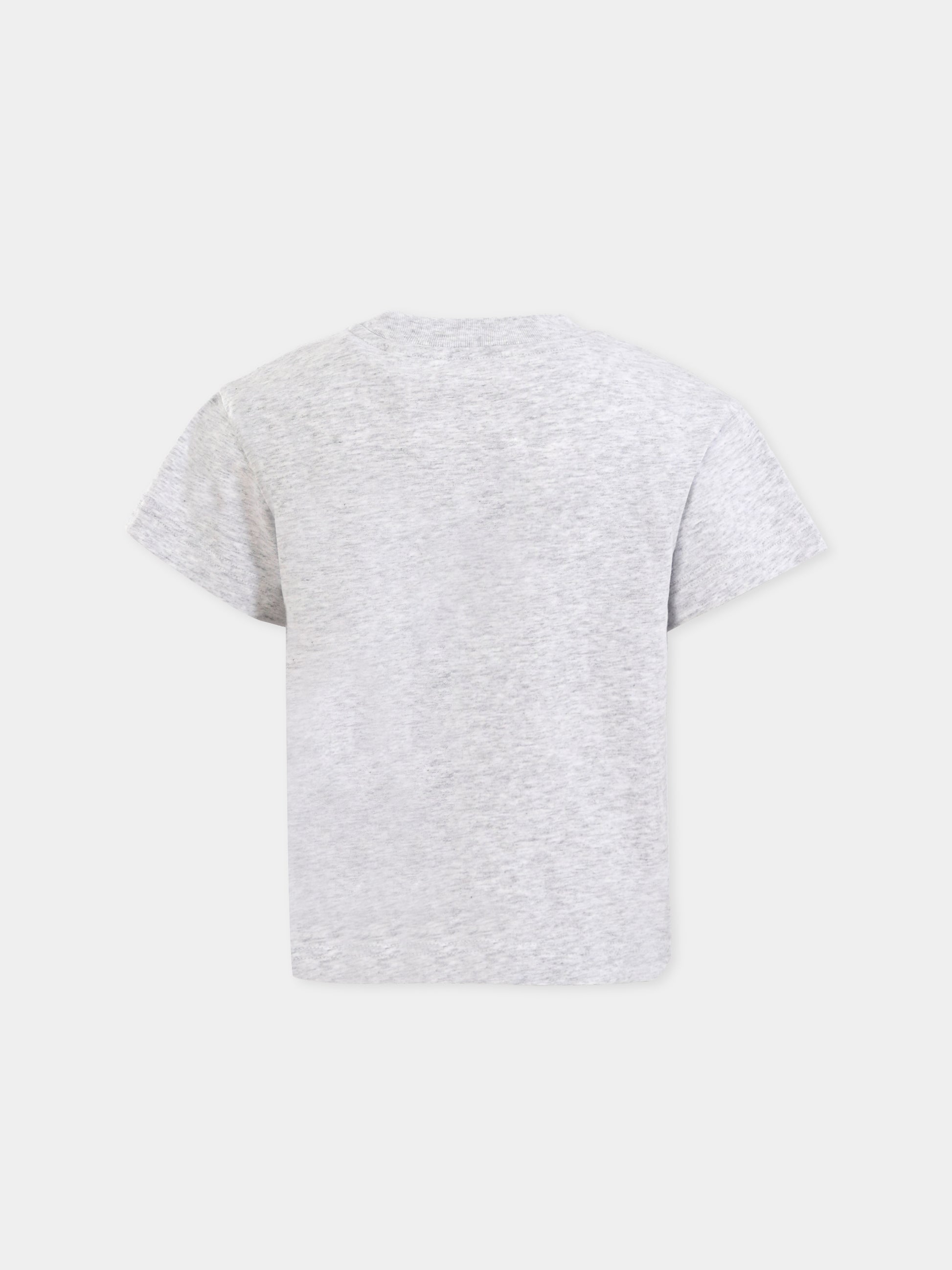 T-shirt grigia per bambino con orso,Palm Angels,PBAA003C99JER0060860