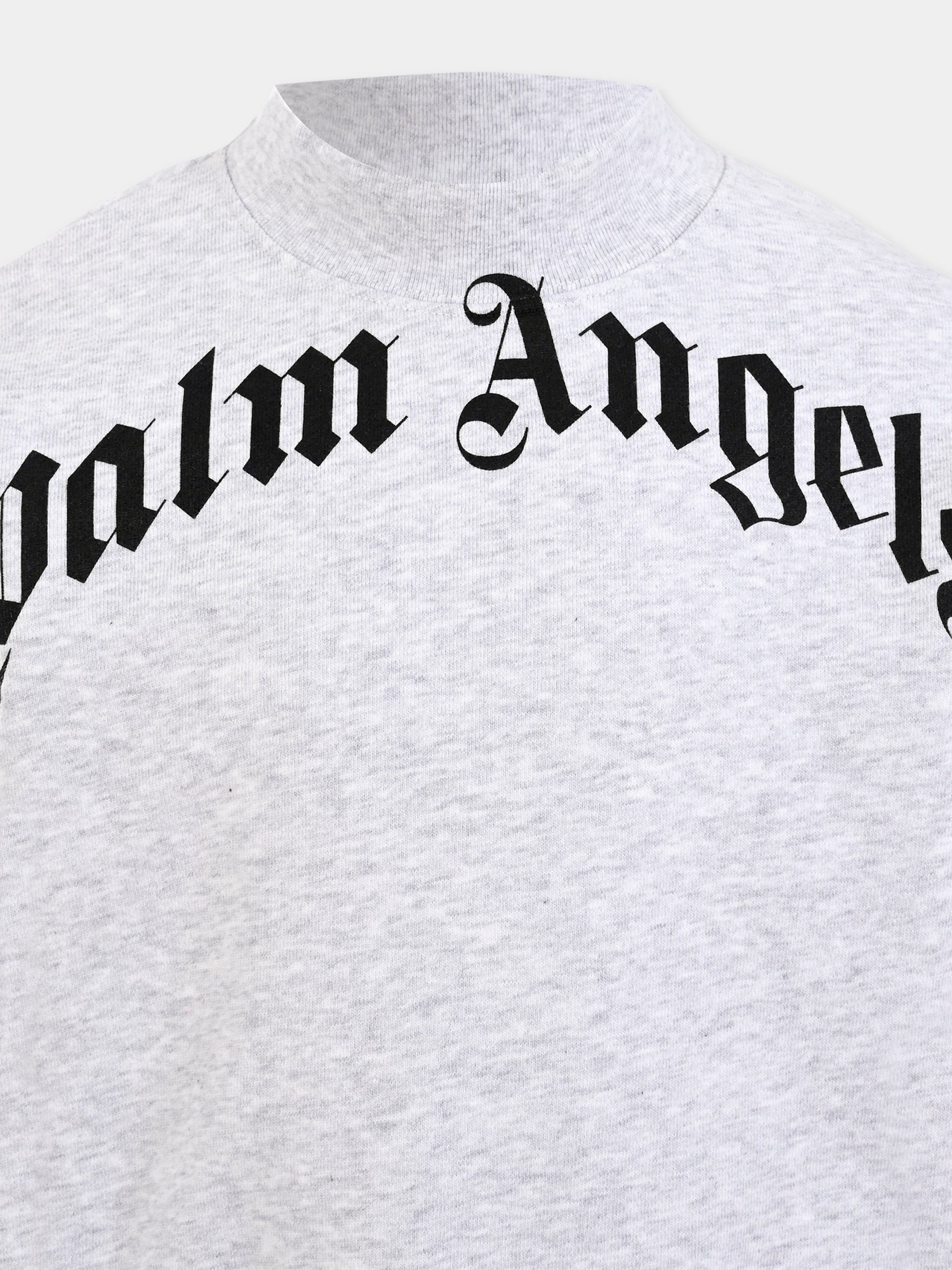 Felpa grigia per bambini con logo,Palm Angels,PBBA012C99FLE0030810