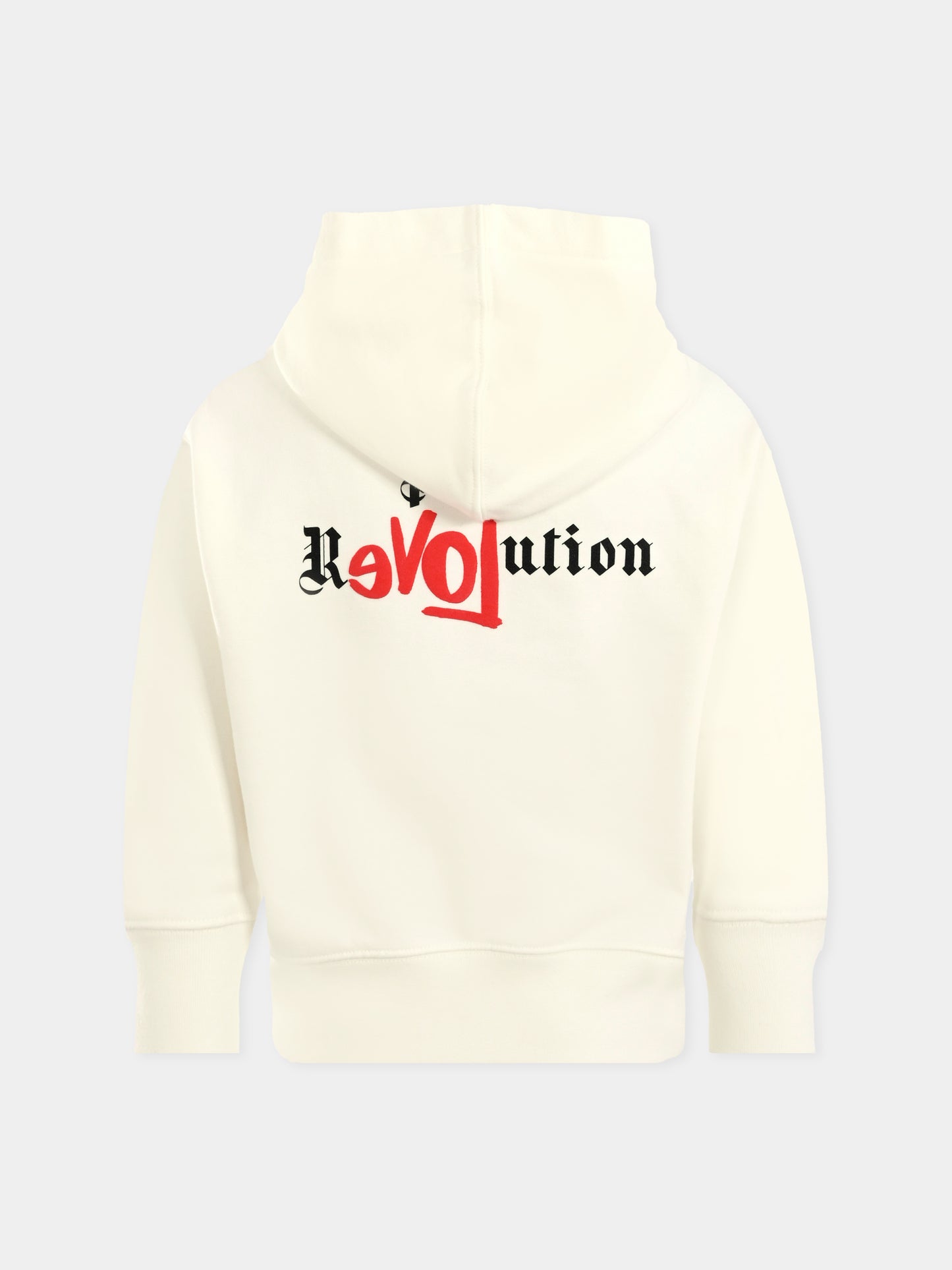 Felpa avorio per bambino con bandiera americana,Palm Angels,PBBB012F25FLE0040325