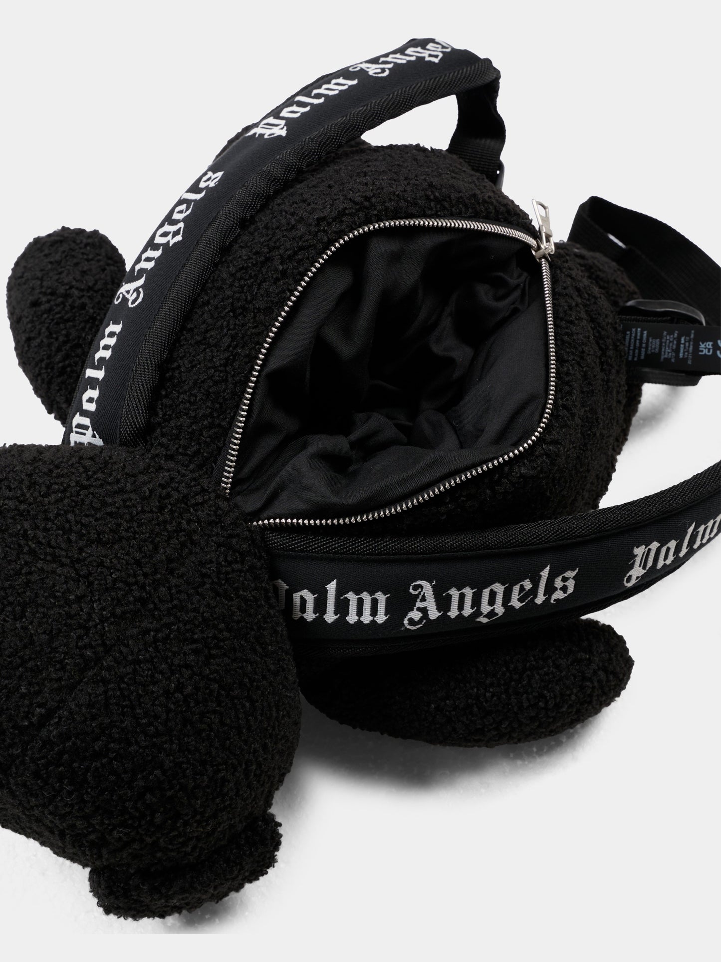 Zaino nero per bambini con orsetto,Palm Angels,PBNB001C99FAB0011003