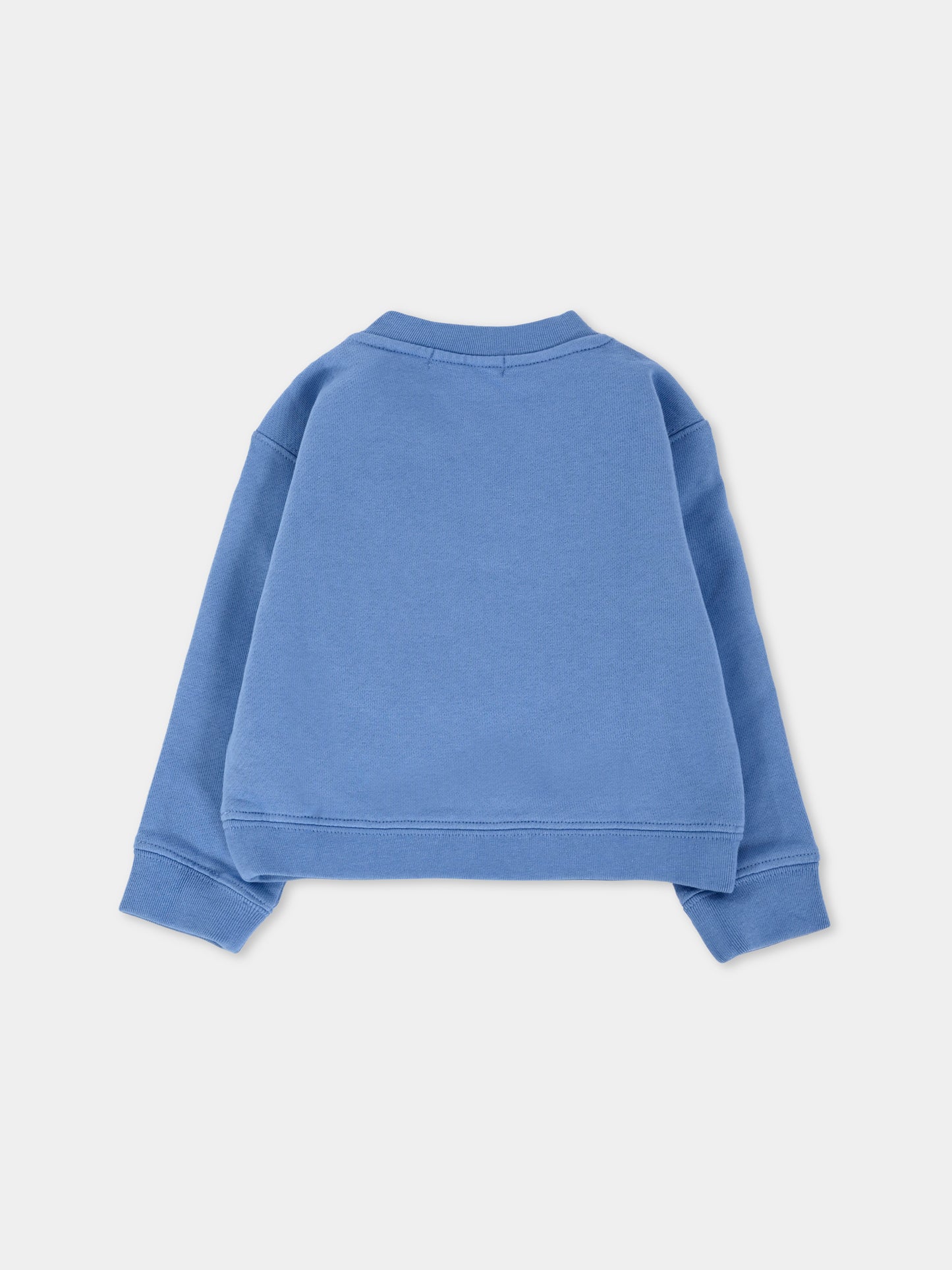 Felpa azzurra per neonato con orso,Palm Angels,PBXC001F25FLE0014260