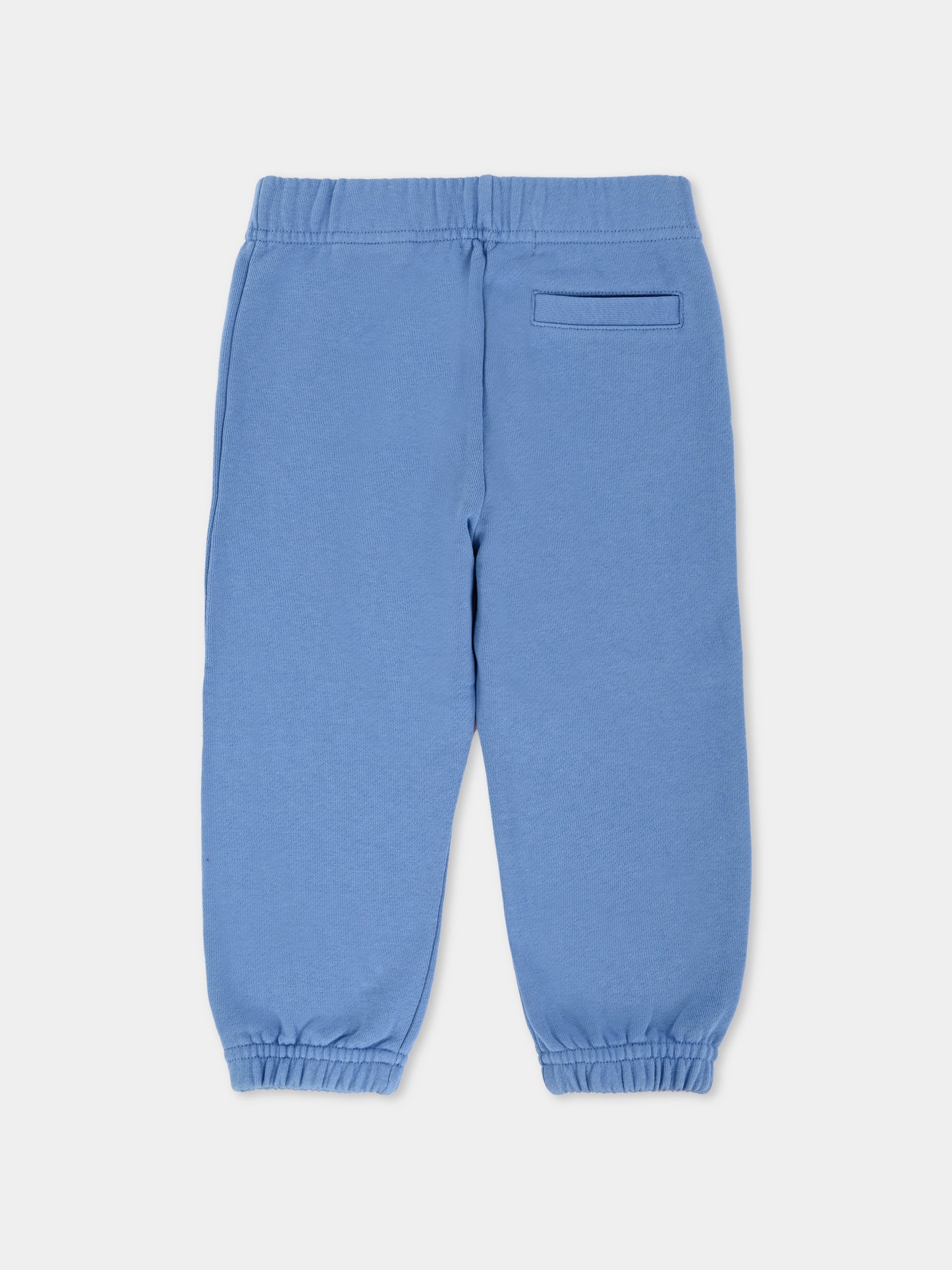 Pantaloni azzurri per neonato con logo,Palm Angels,PBXD001F25FLE0014203