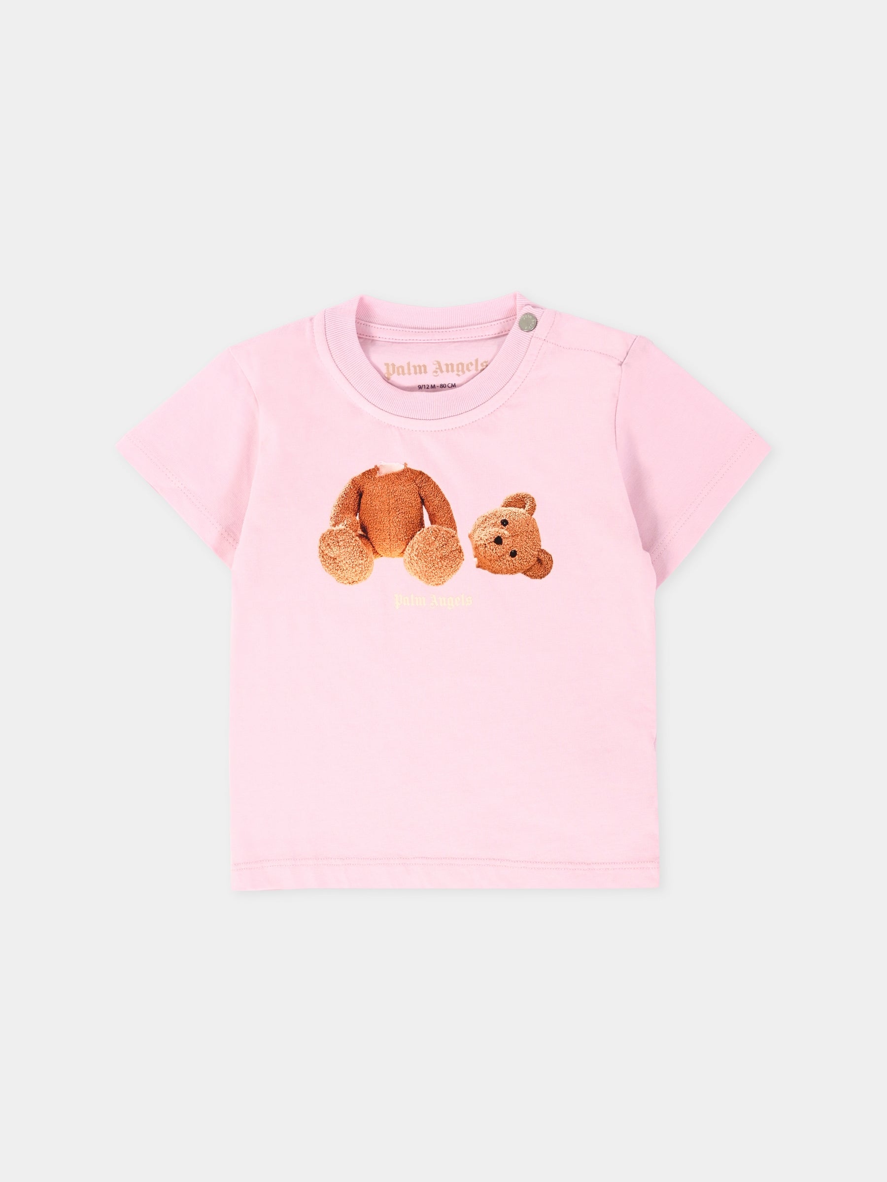 Set t-shirt multicolor per neonata con orso,Palm Angels,PG2X005F25JER0013C60