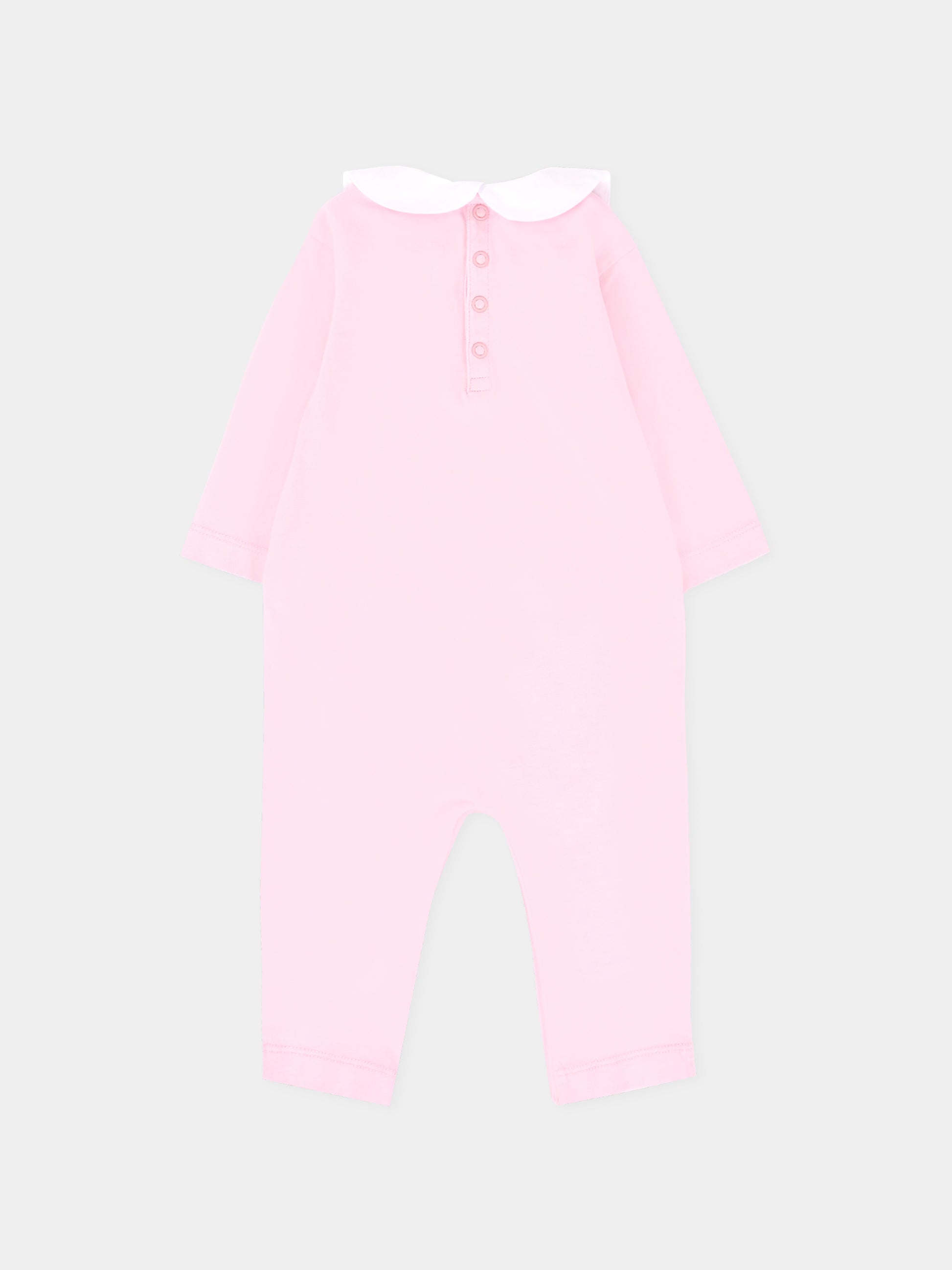 Set tutine rosa per neonata con logo,Palm Angels,PG2X018F25JER0013C03