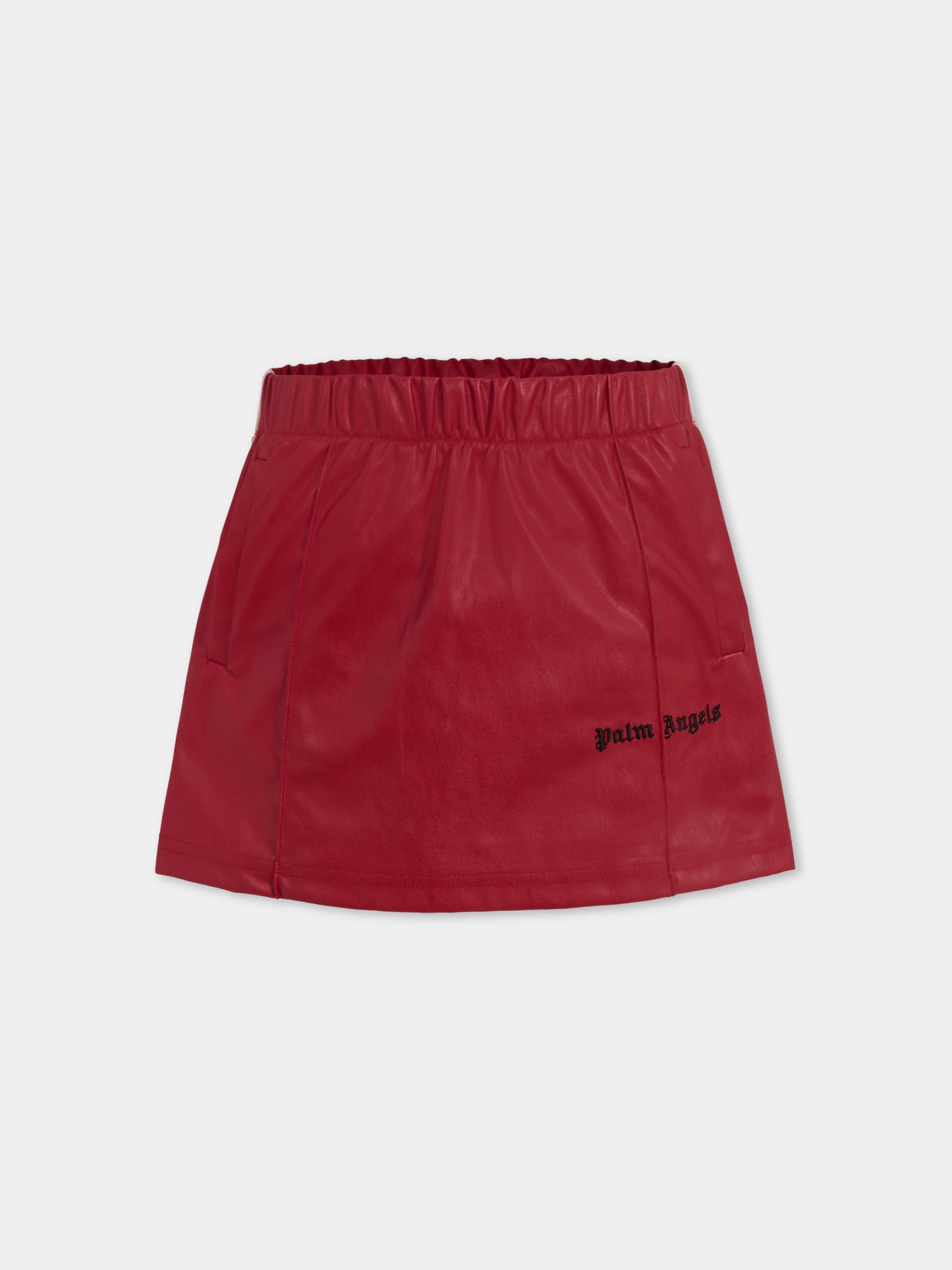 Gonna bordeaux per bambina con logo,Palm Angels,PGCU008F25FAB0012710