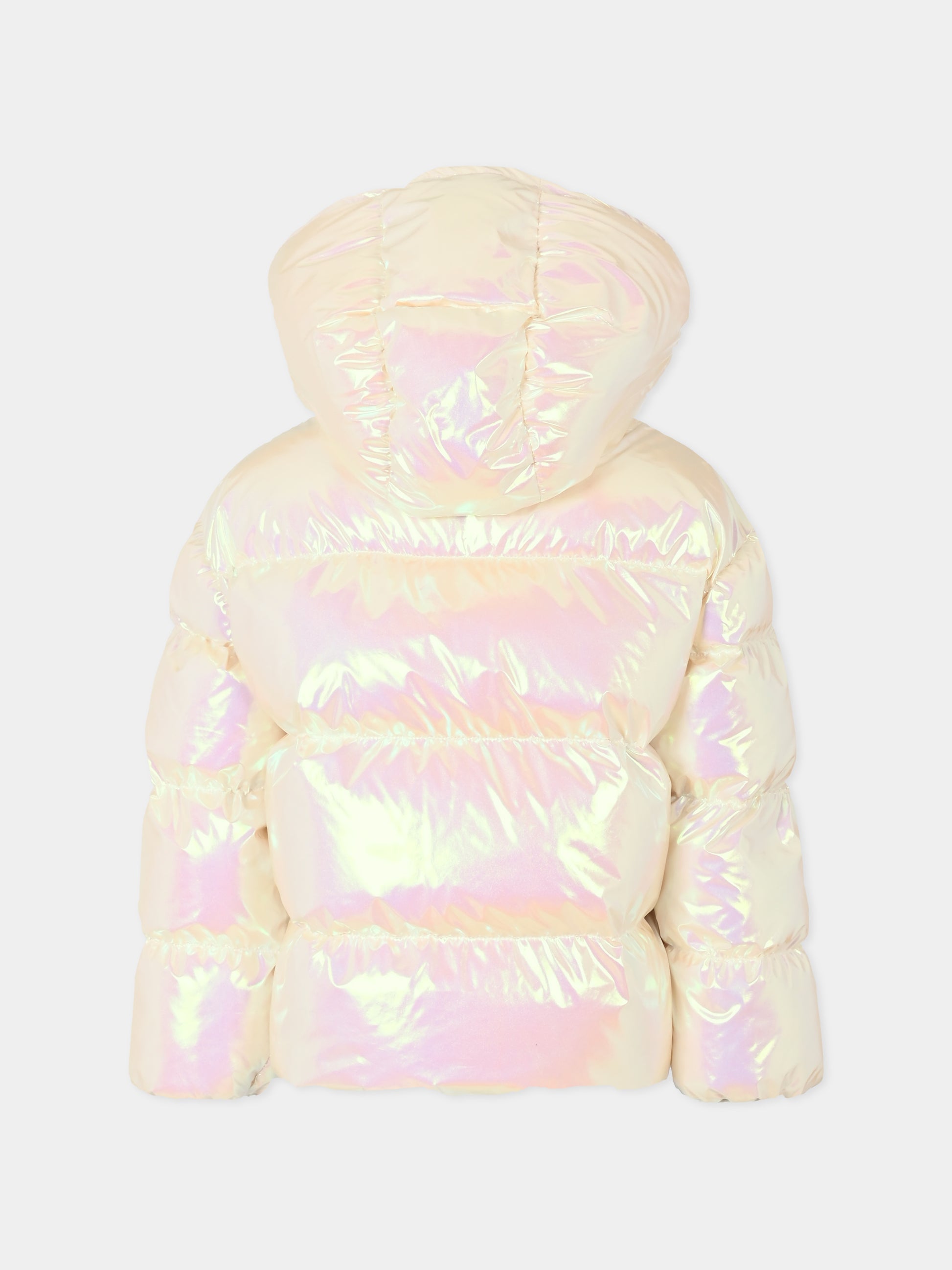 Piumino rosa per bambina con logo,Palm Angels,PGEJ005F25FAB0018103