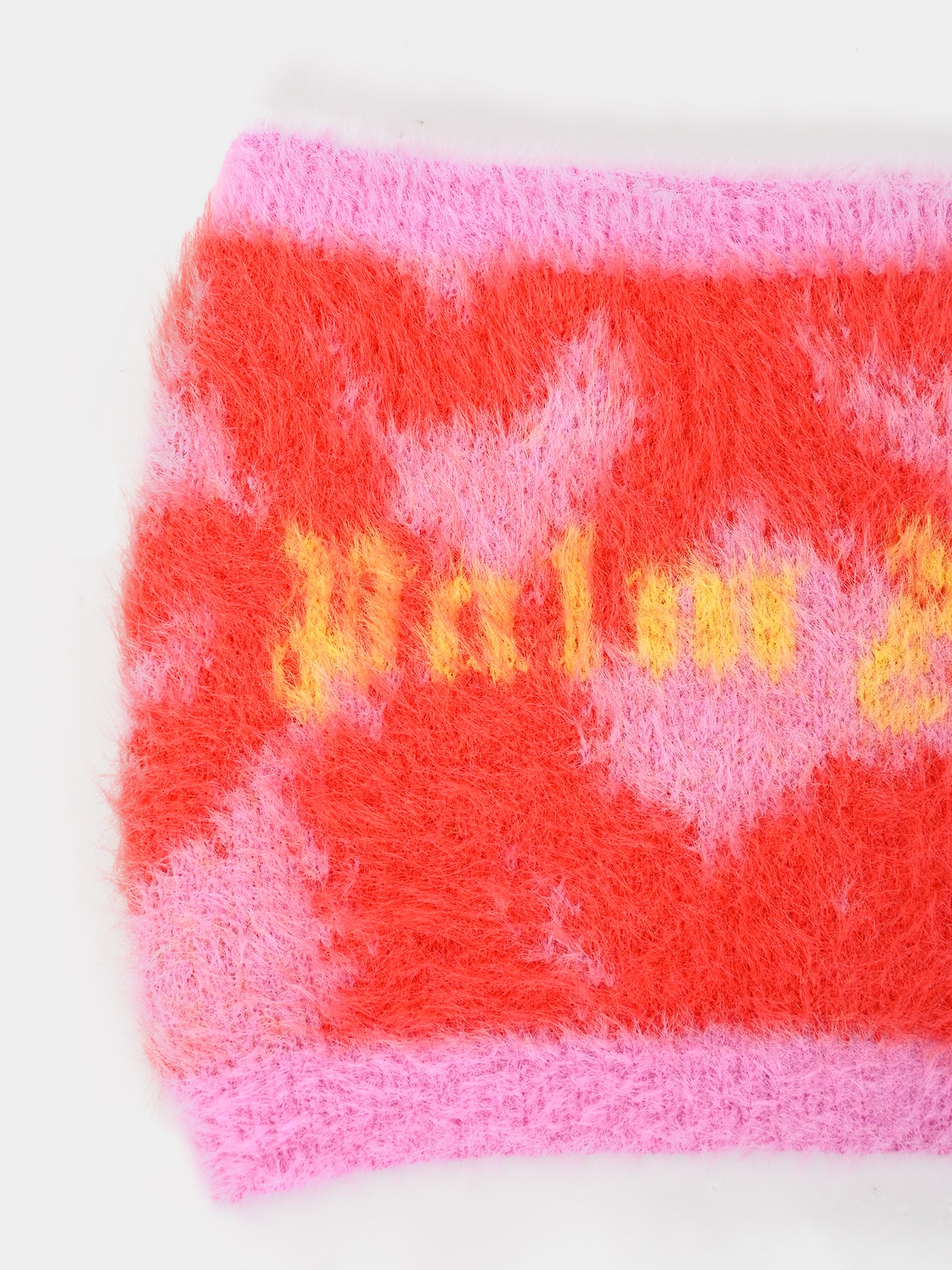 Scaldacollo rosa per bambina con logo e cuori,Palm Angels,PGMA009F25KNI0013B16