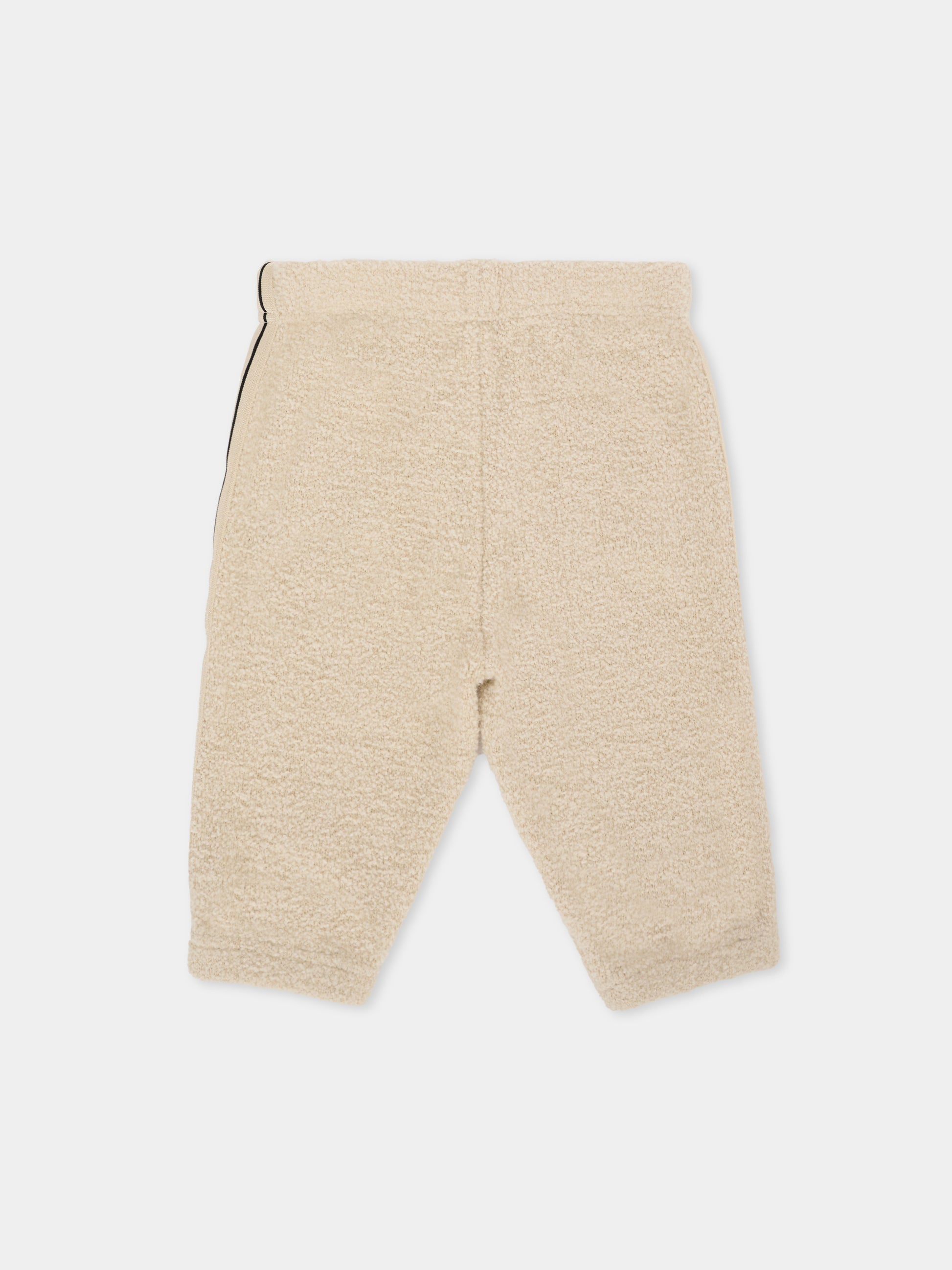 Pantaloni beige per neonati con logo,Palm Angels,PGXQ001F25KNI0016F60