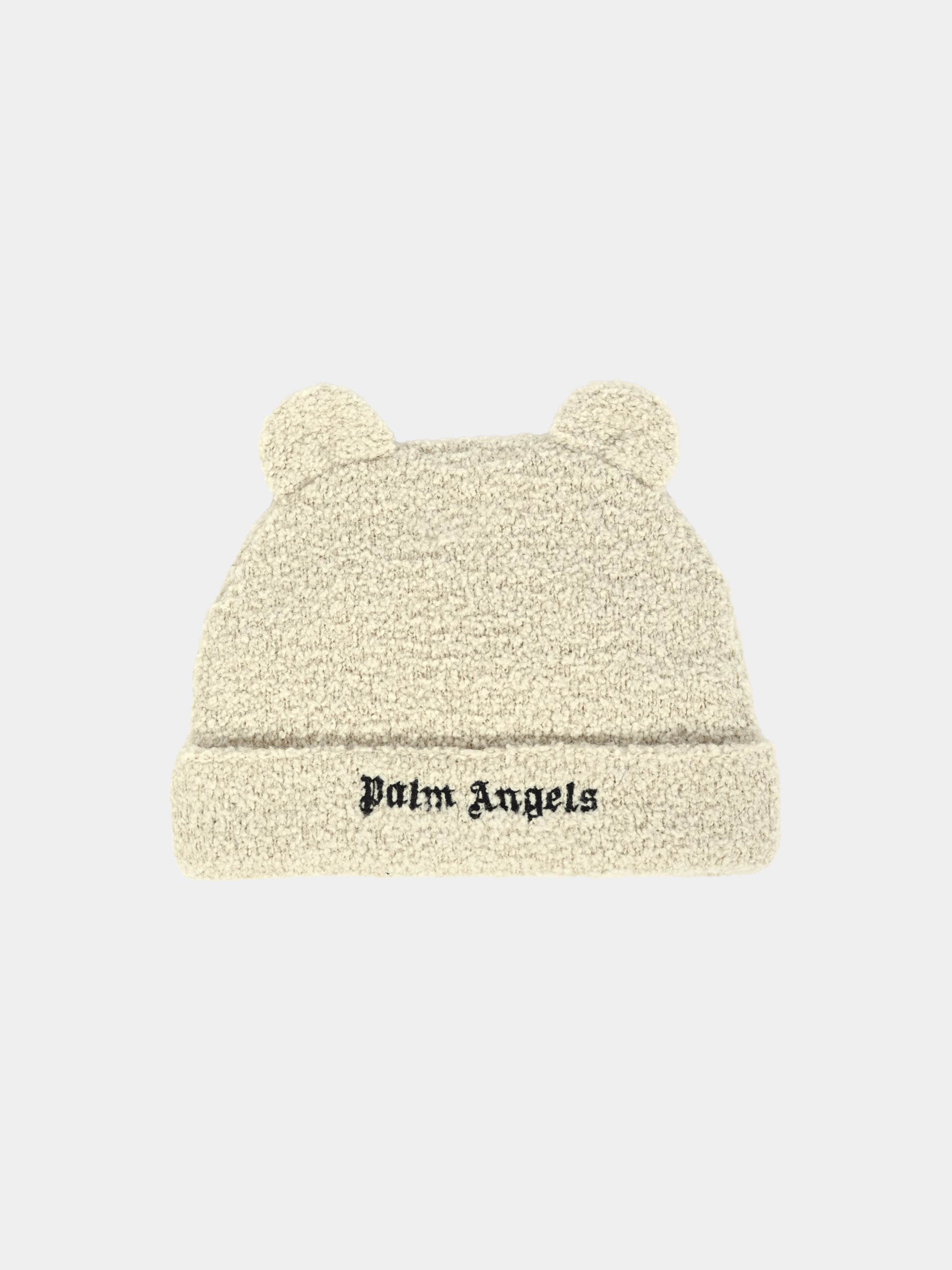 Cappello beige per neonati con logo,Palm Angels,PGXY005F25KNI0016F60