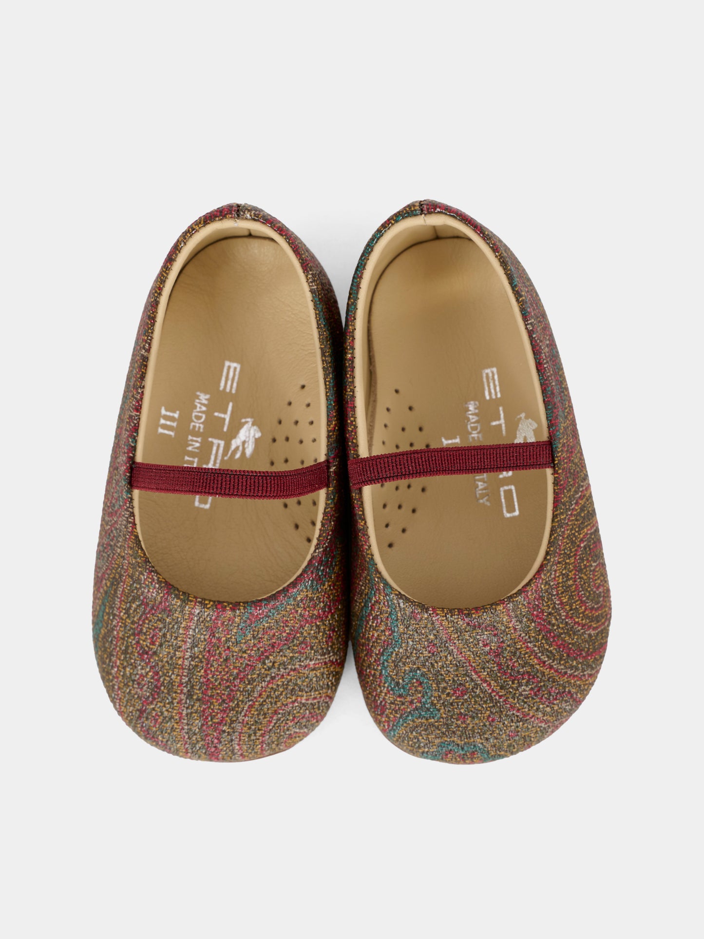 Ballerine multicolor per neonata con stampa pailsey,Etro,GX0006 B0082 999