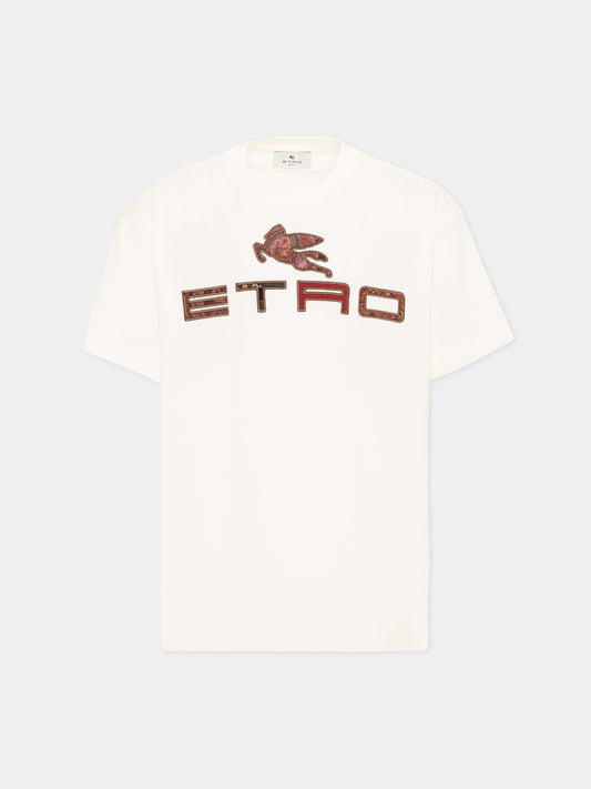T-shirt ivoire pour enfants avec logo