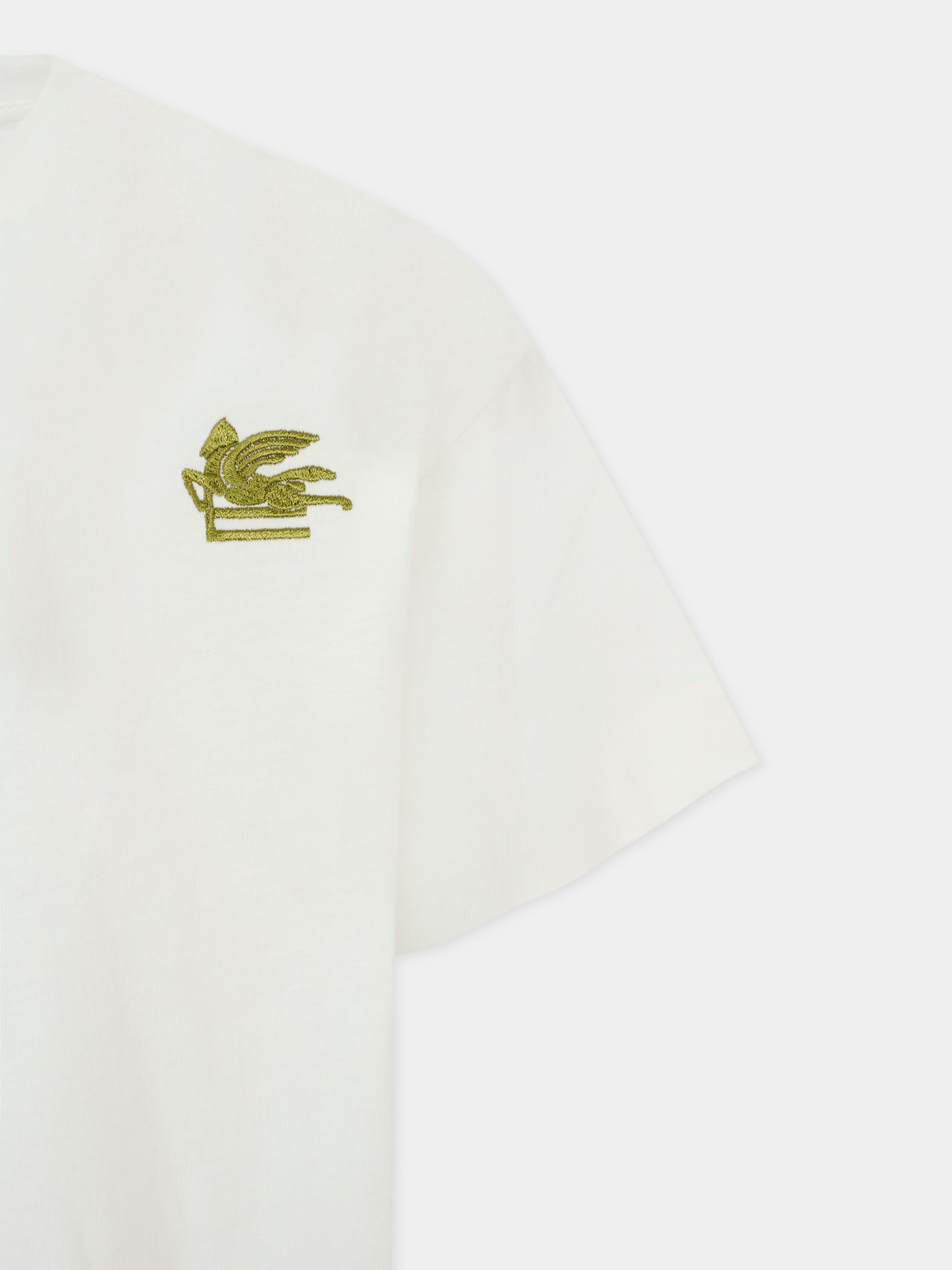 T-shirt bianca per bambino con Pegaso,Etro,GX8Q11 Z3186 101