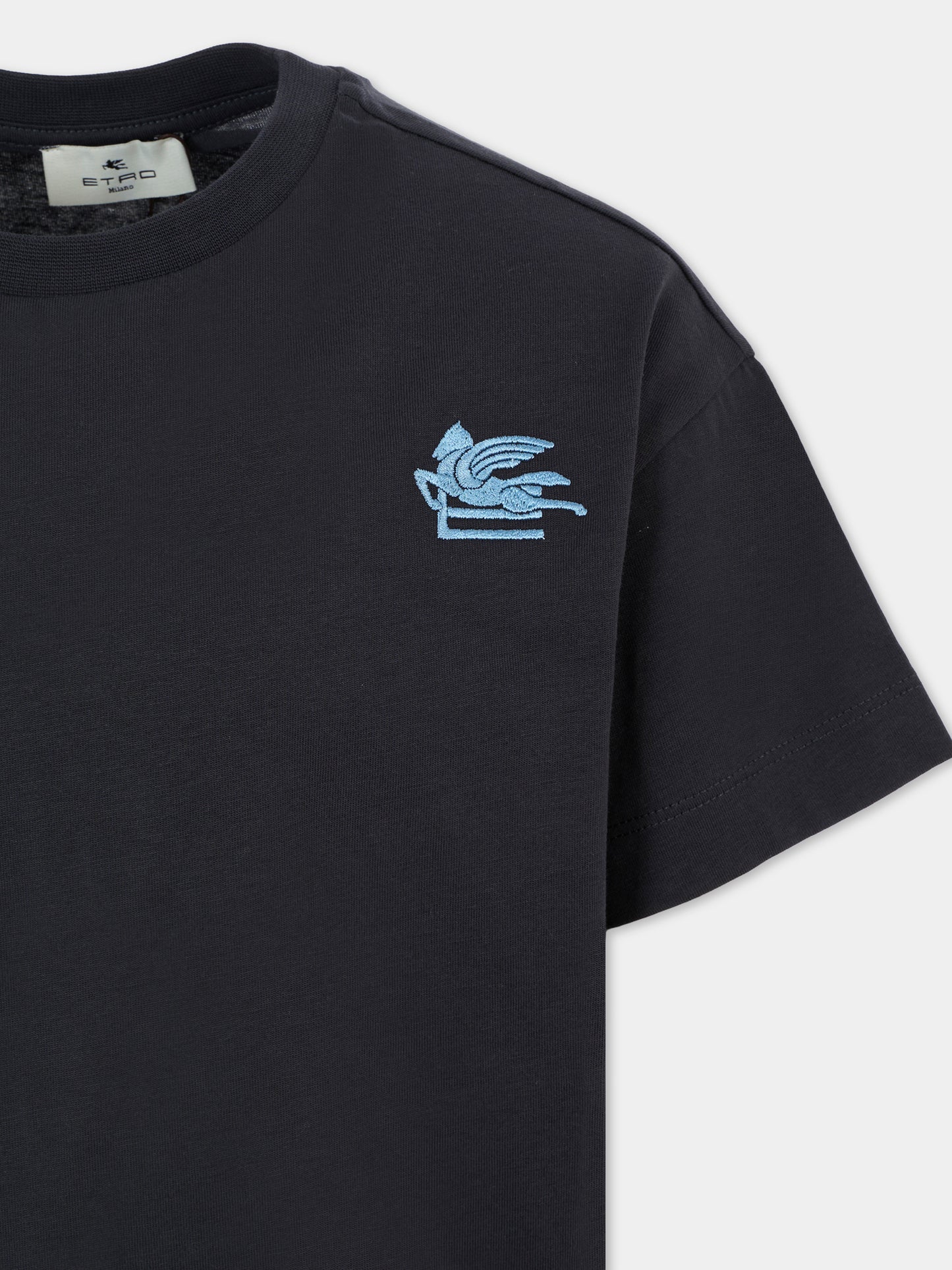 T-shirt blu per bambino con Pegaso,Etro,GX8Q11 Z3186 621