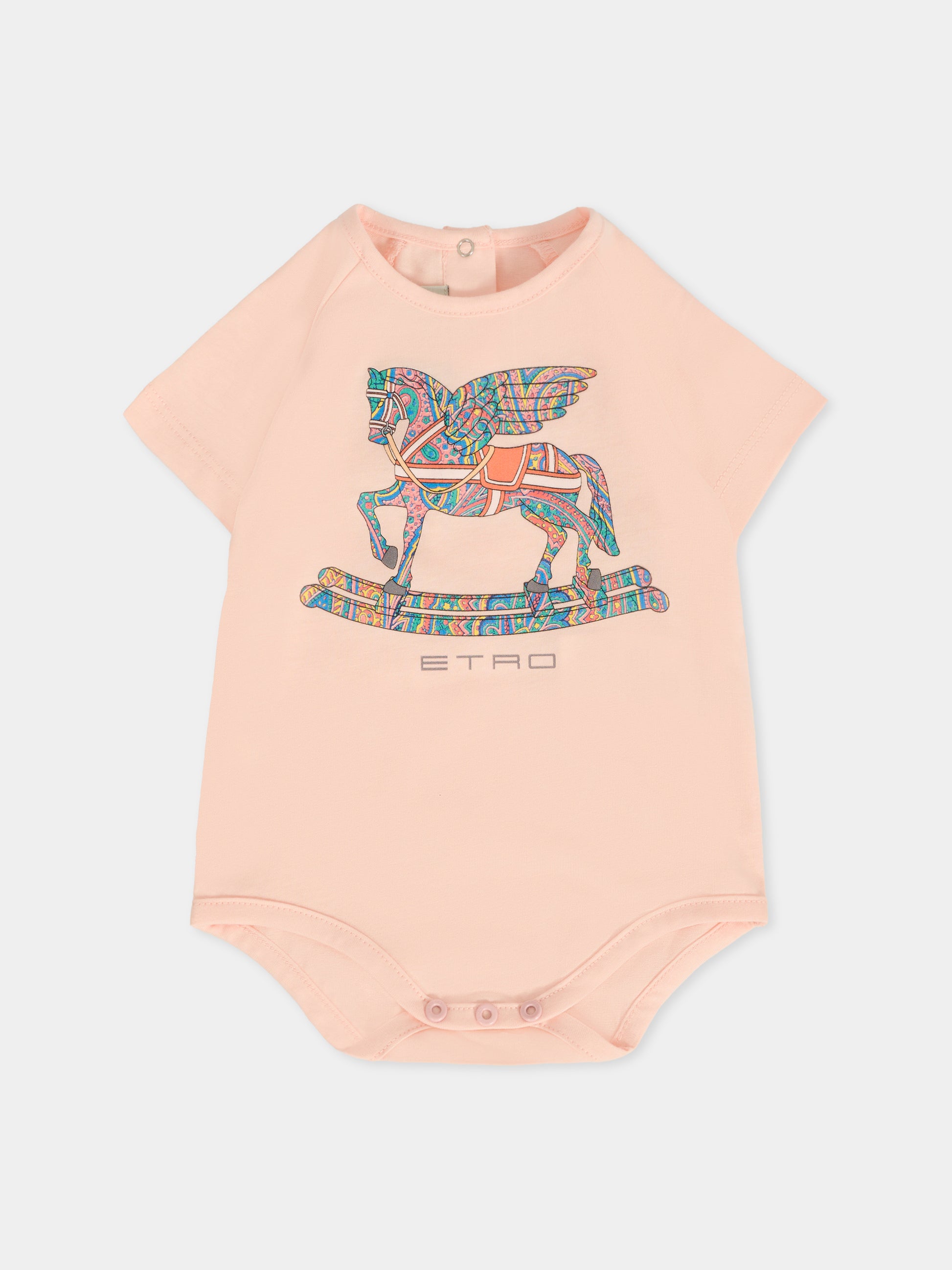 Set tutina rosa per neonata con Pegaso,Etro,GXB520 Z3186 503