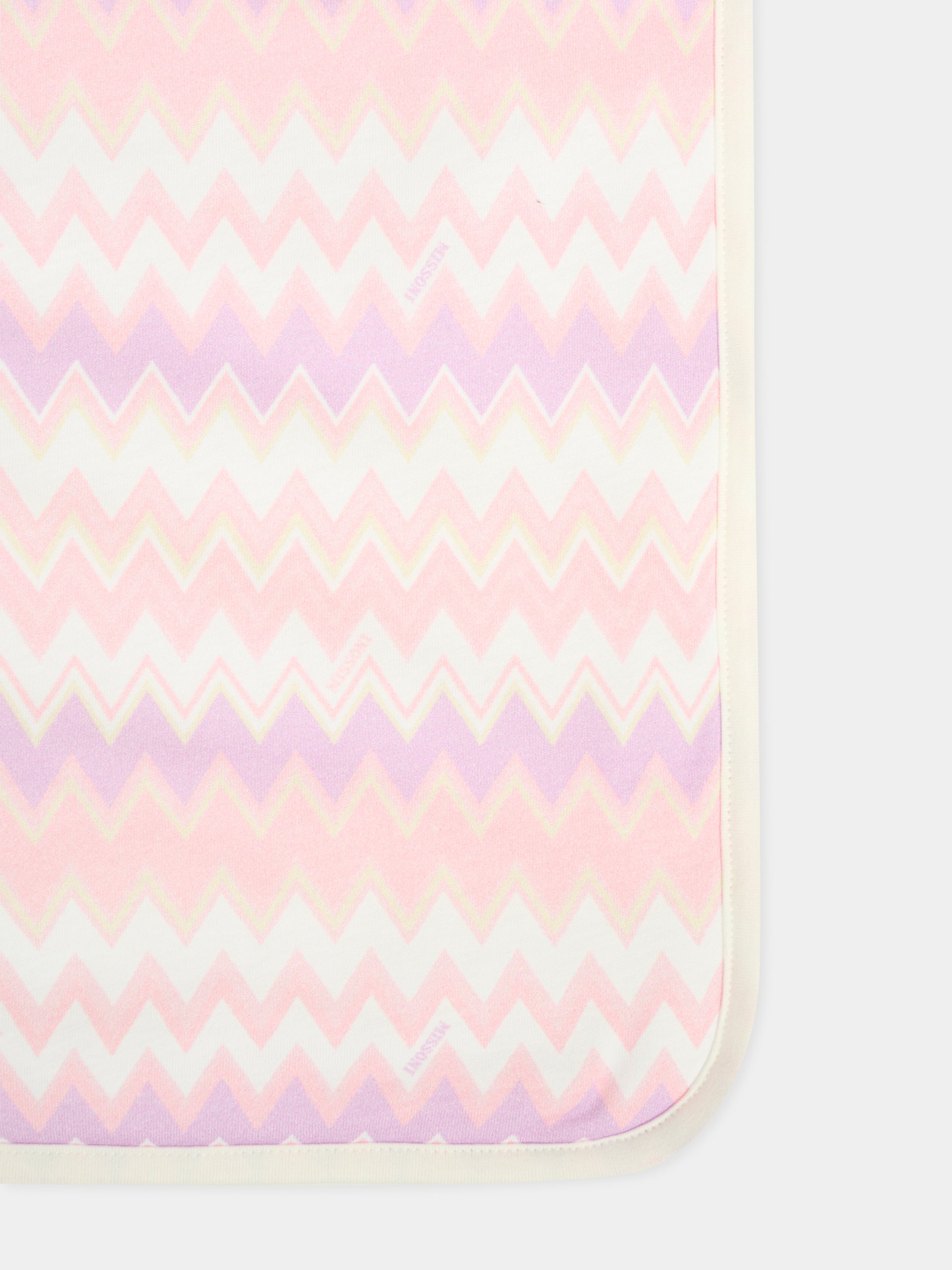 Coperta rosa per neonata con motivo chevron,Missoni,MX0050-J0518 100RS