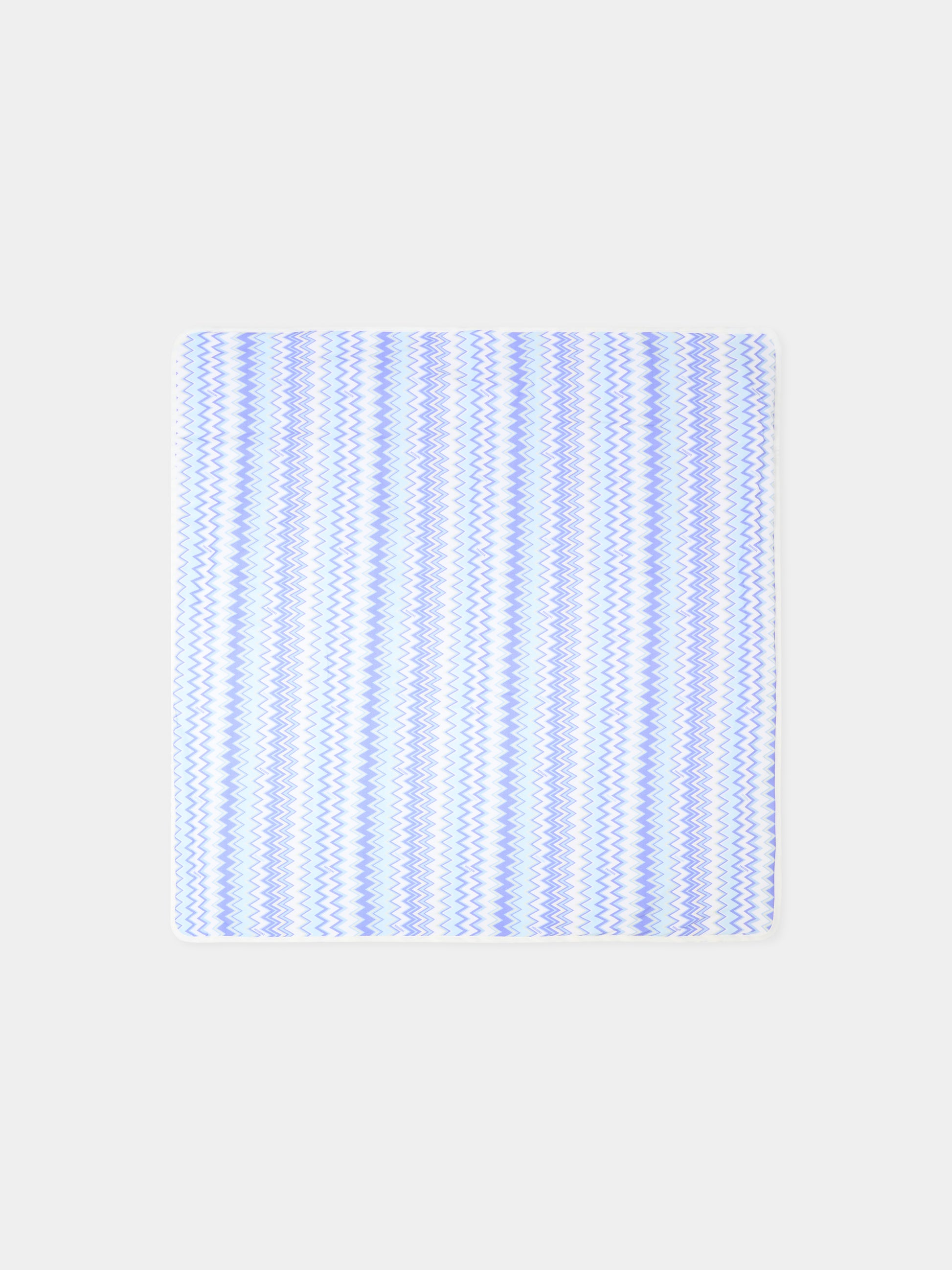 Coperta azzurra per neonato con motivo chevron,Missoni,MX0500-J0518 100CE
