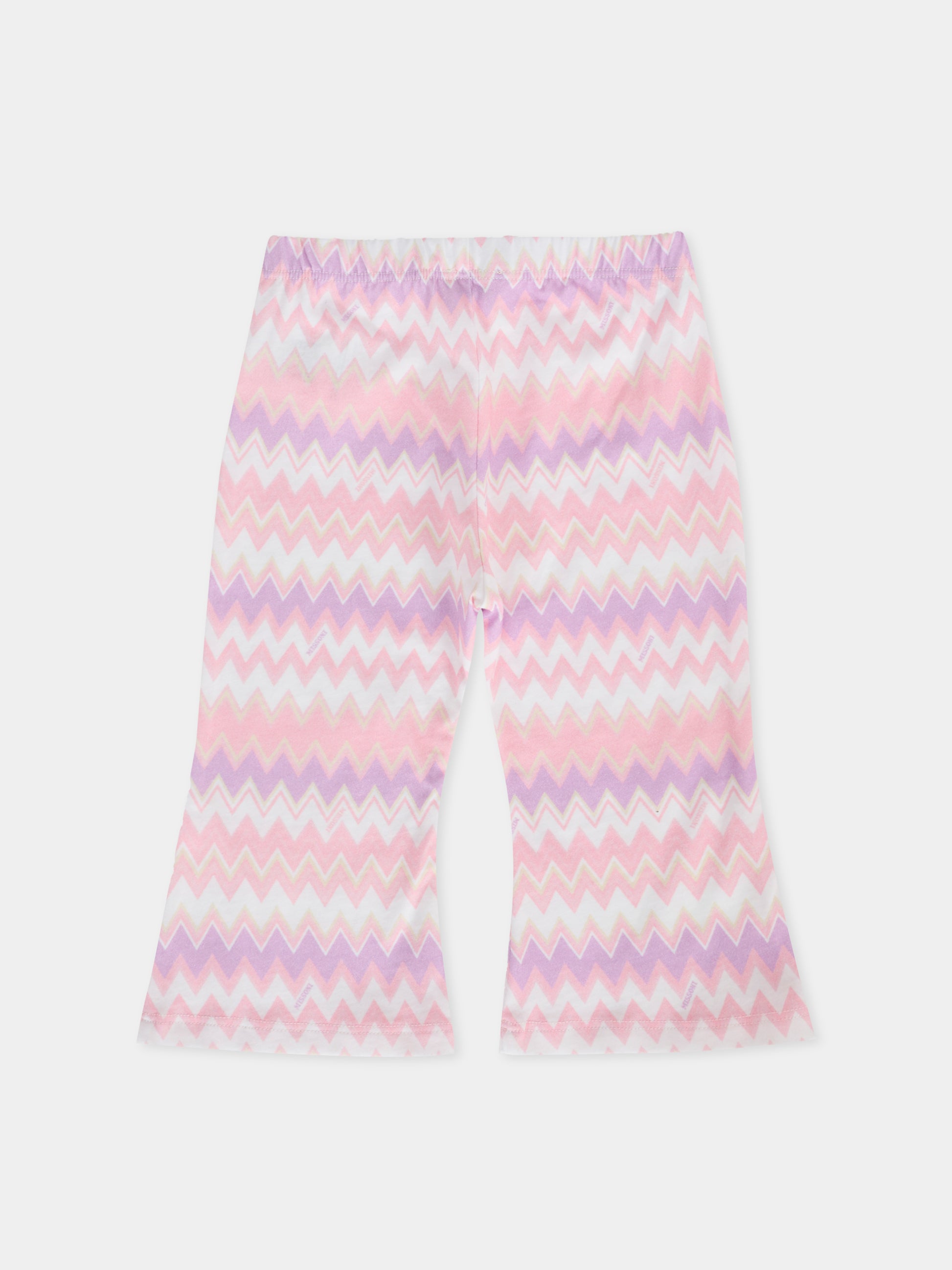 Leggings rosa per neonata con motivo chevron,Missoni,MX6040-J0518 100RS