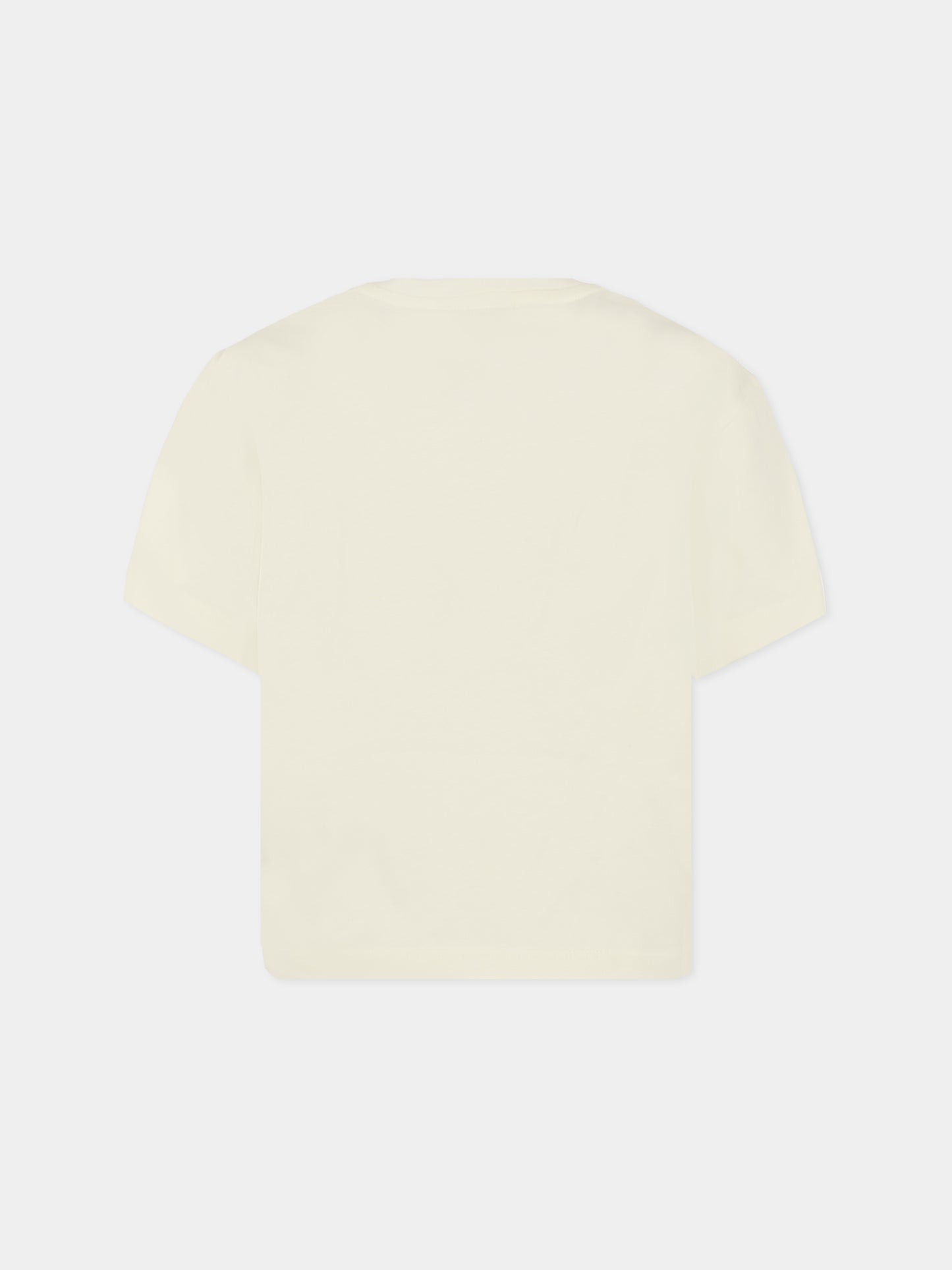 T-shirt avorio per bambina con stampa leopardata,Lanvin Petite,N30256 117