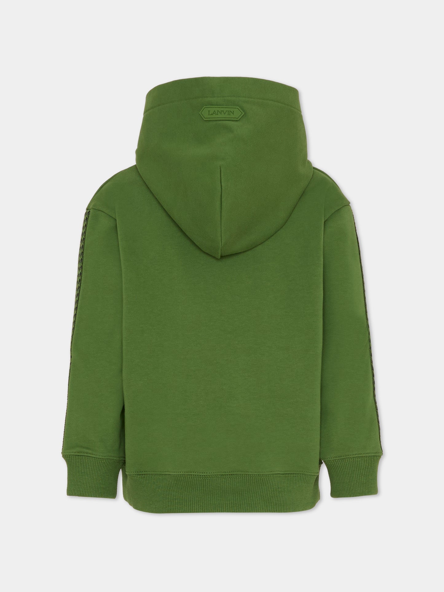 Felpa verde per bambino con logo,Lanvin Petite,N30295 625