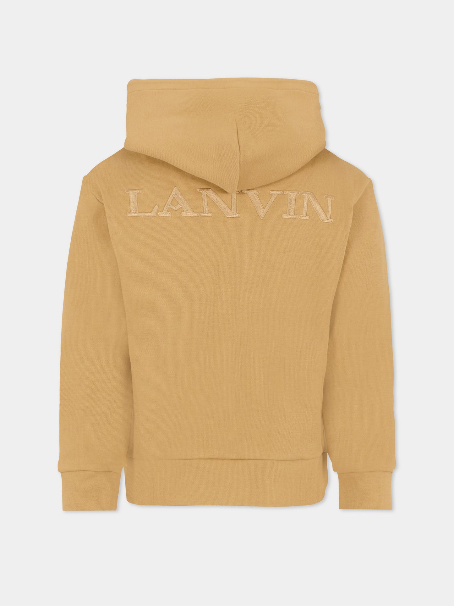 Felpa beige per bambino con logo,Lanvin Petite,N30300 276
