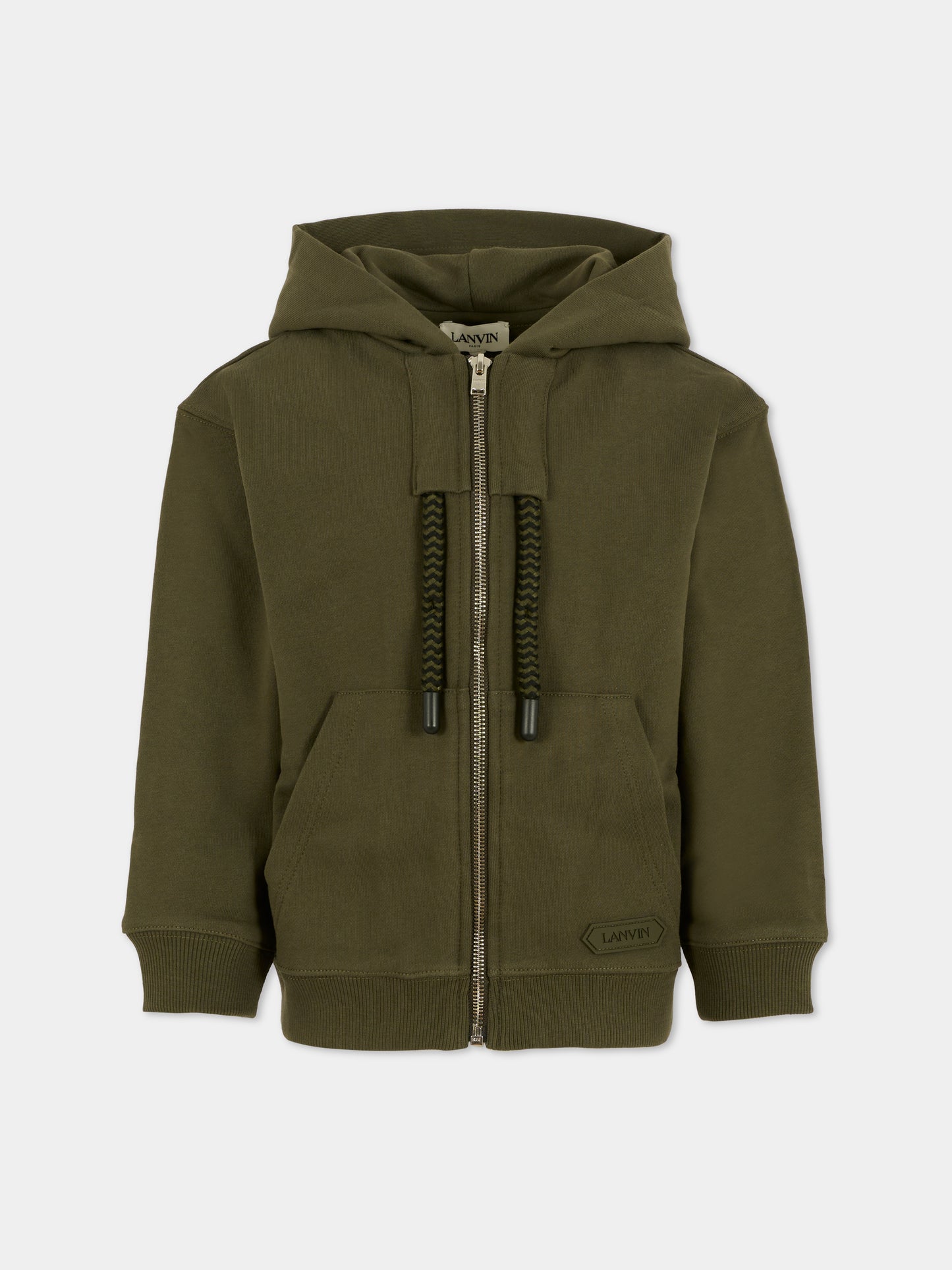 Felpa verde per bambino con logo,Lanvin Petite,N30314 665