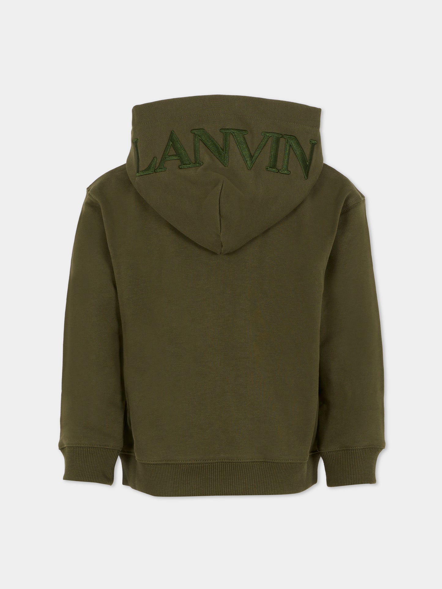 Felpa verde per bambino con logo,Lanvin Petite,N30314 665