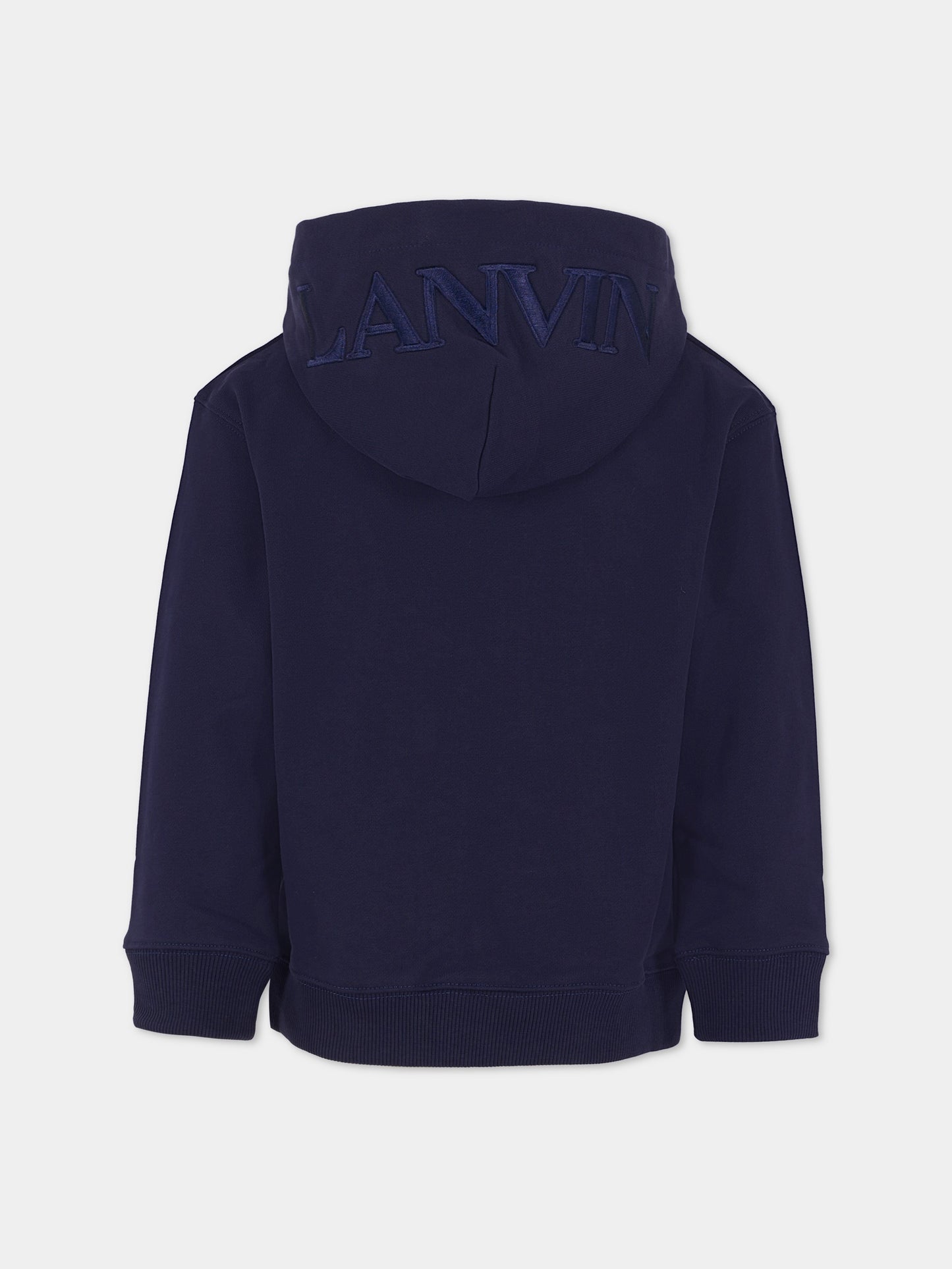 Felpa blu per bambino con logo,Lanvin Petite,N30317 868