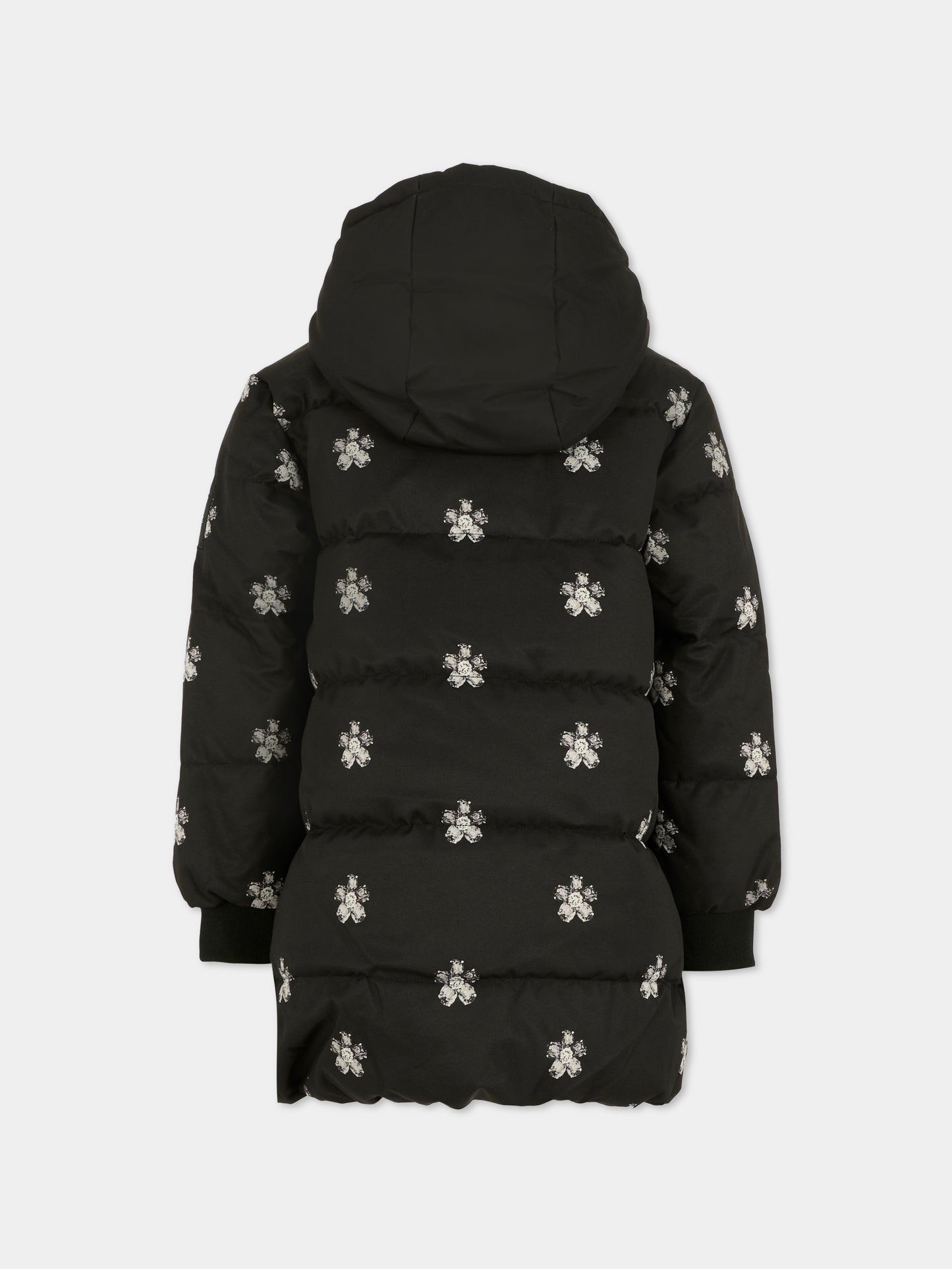 Piumino nero per bambina con margherite,Marc Jacobs,W60564 09B