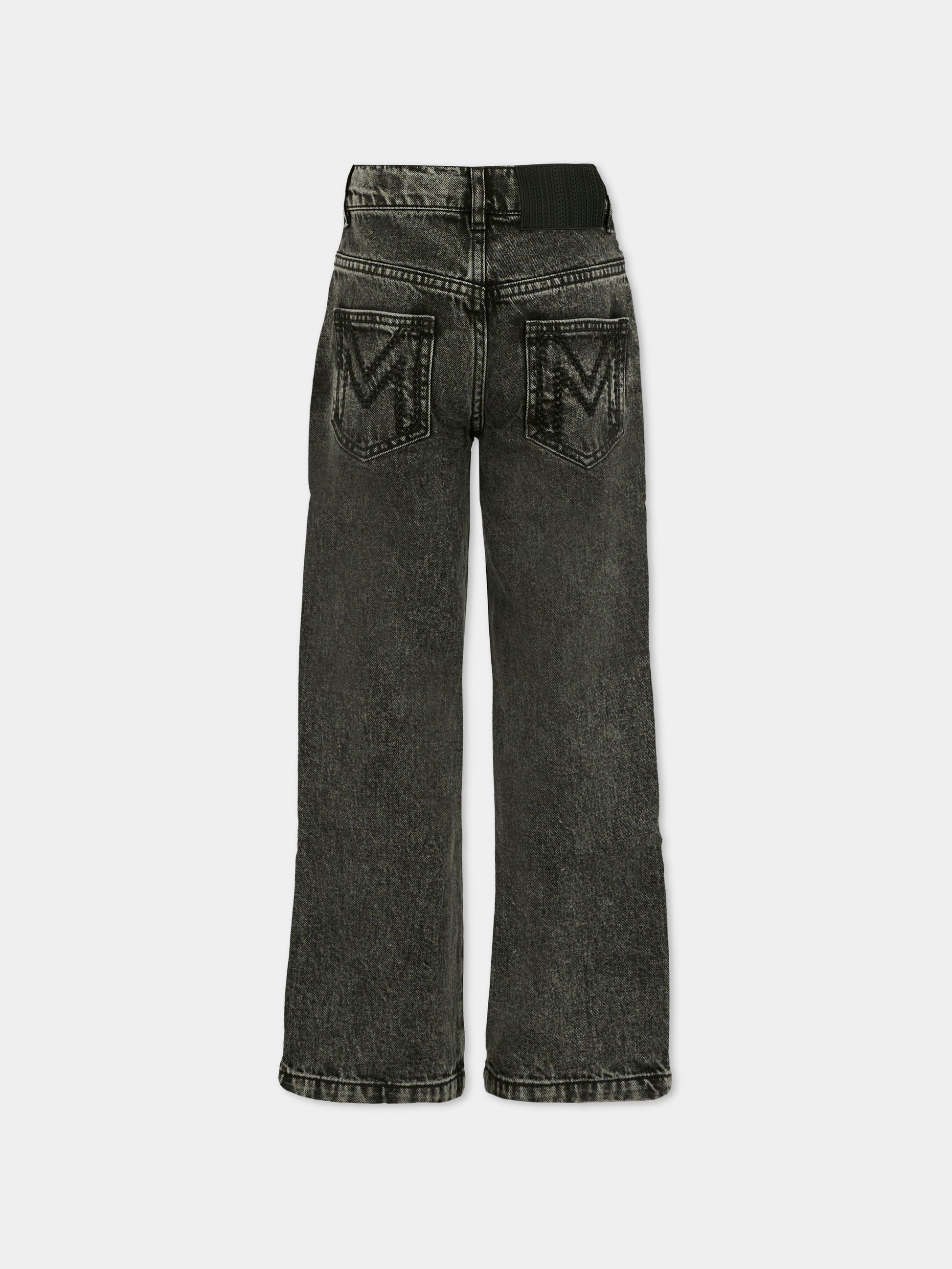 Jeans neri per bambina con pietre,Marc Jacobs,W60594 Z11