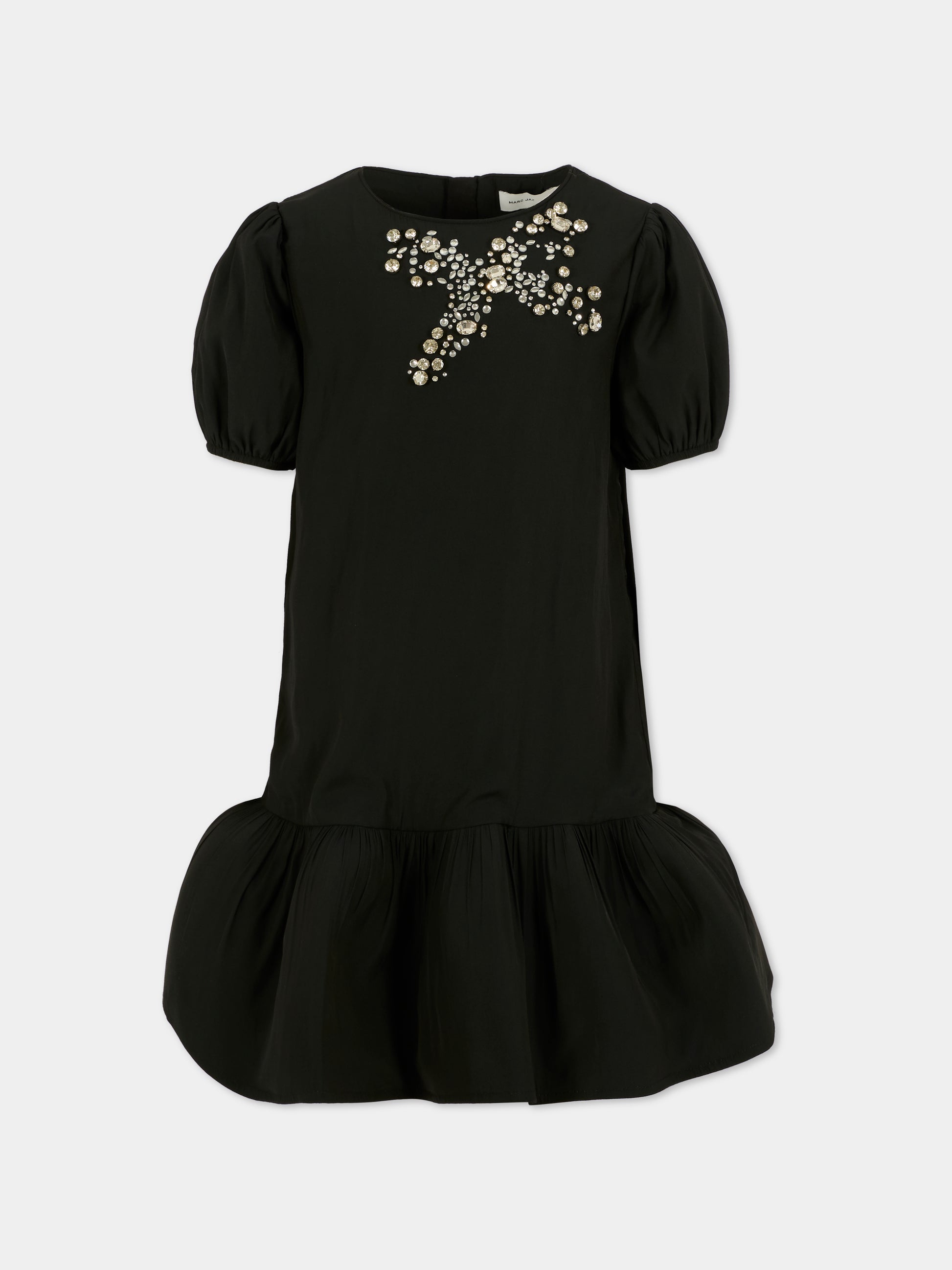 Vestito nero per bambina con fiocco,Marc Jacobs,W60616 09B