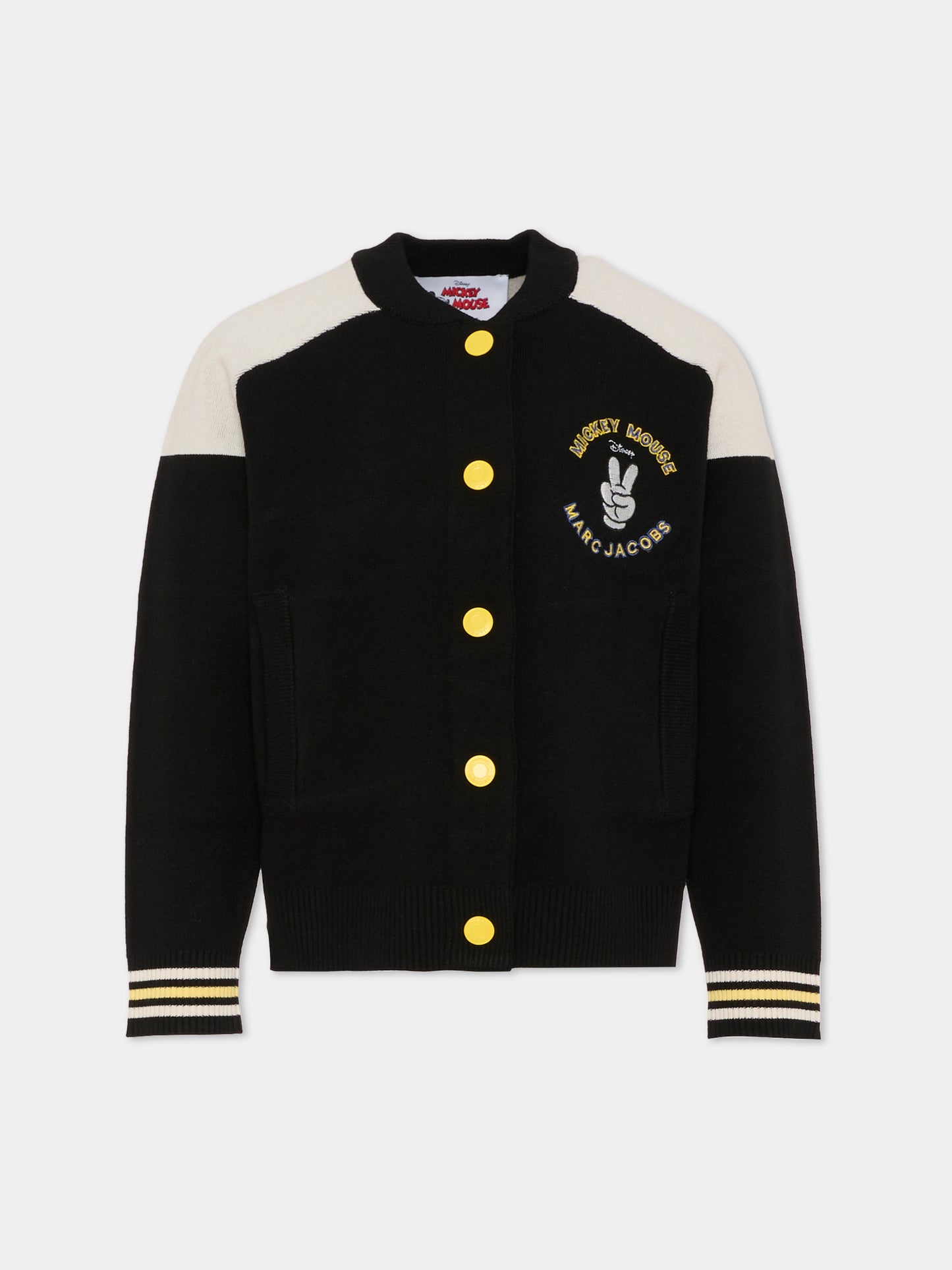 Cardigan nero per bambino con Topolino,Marc Jacobs,W60628 09B