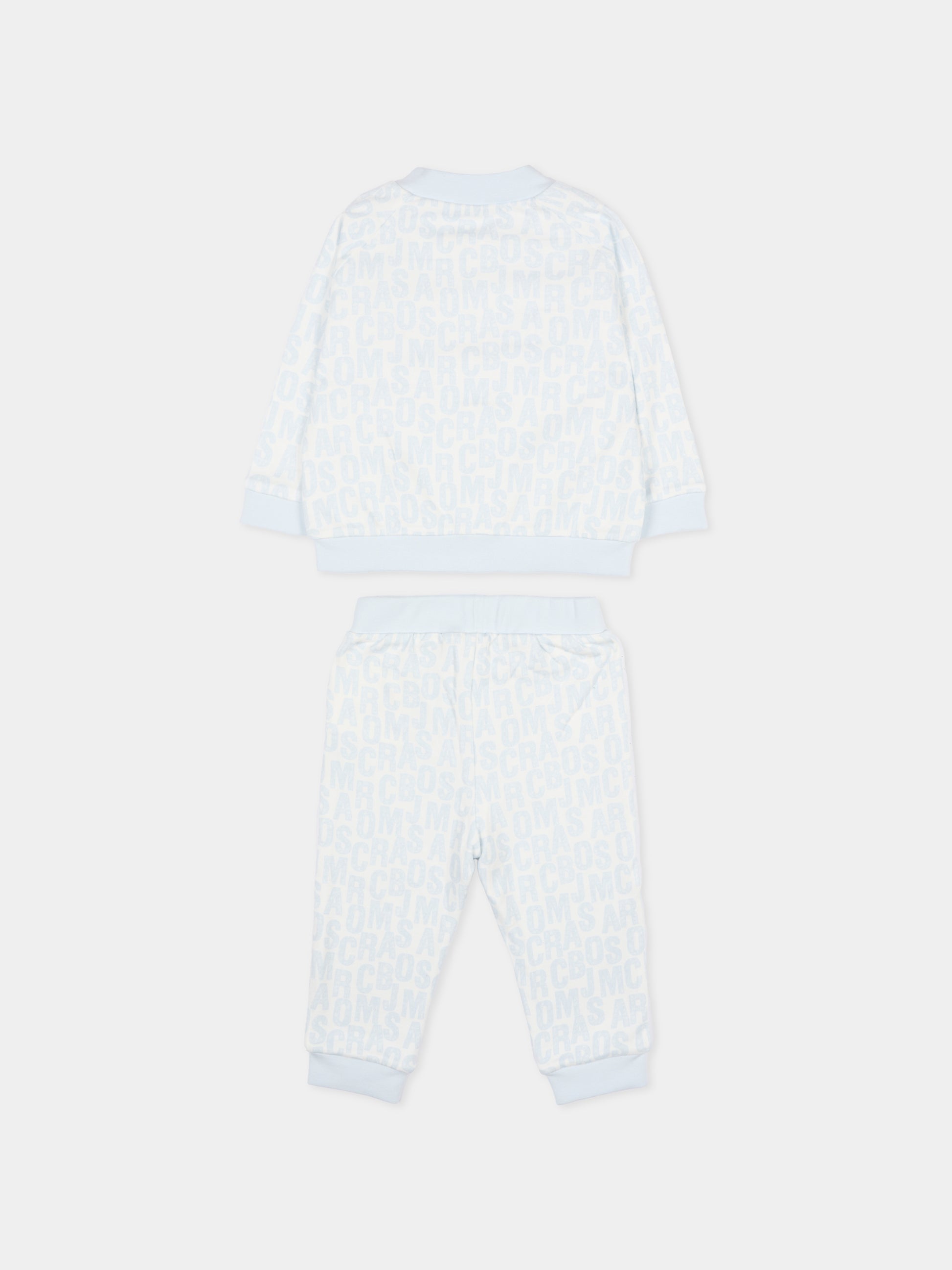 Completo reversibile celeste per neonato con logo,Marc Jacobs,W60660 791