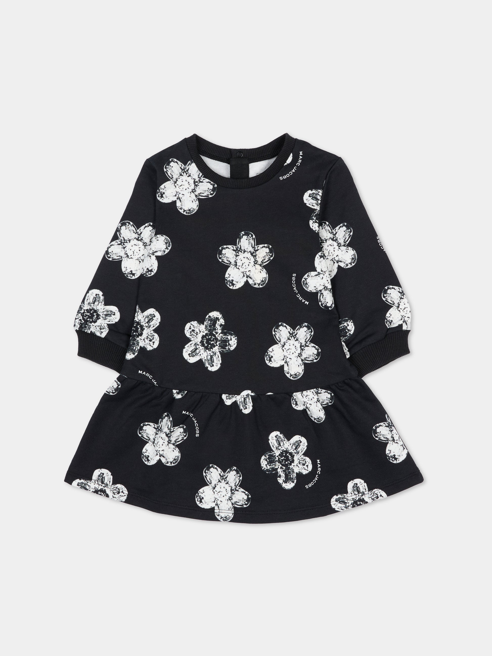 Vestito nero per neonata con fiori,Marc Jacobs,W60665 09B