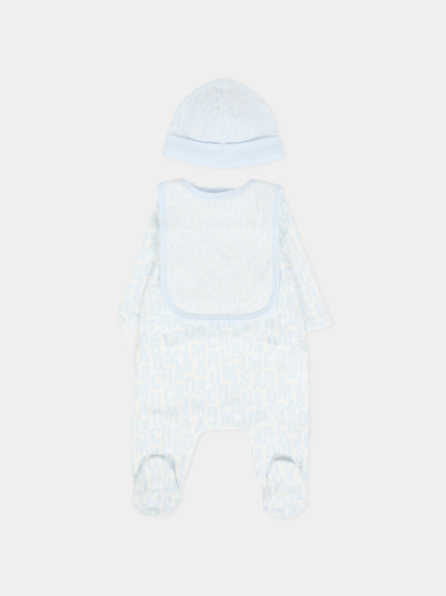 Set tutina celeste per neonato con logo,Marc Jacobs,W60668 791