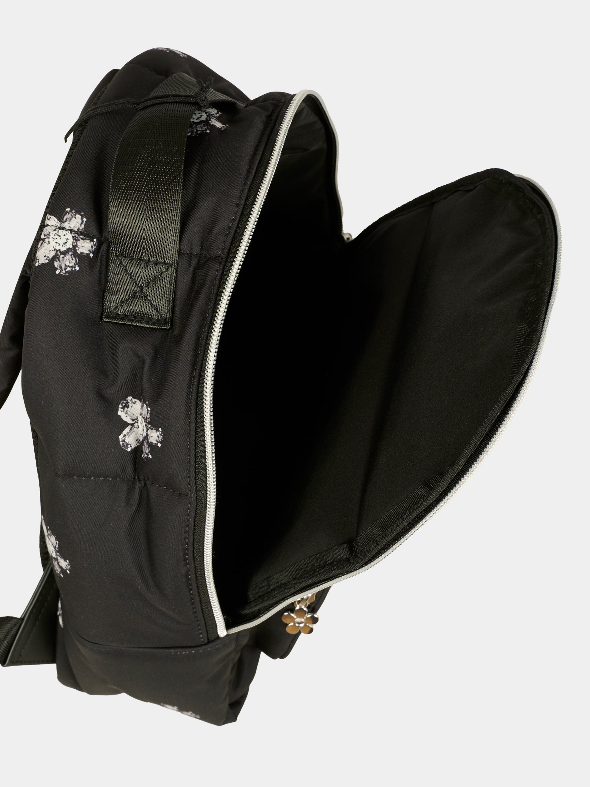 Zaino nero per bambina con fiori,Marc Jacobs,W60683 09B