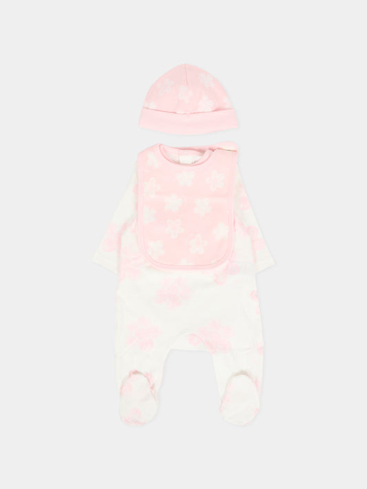 Set tutina rosa per neonata con fiori,Marc Jacobs,W60694 475
