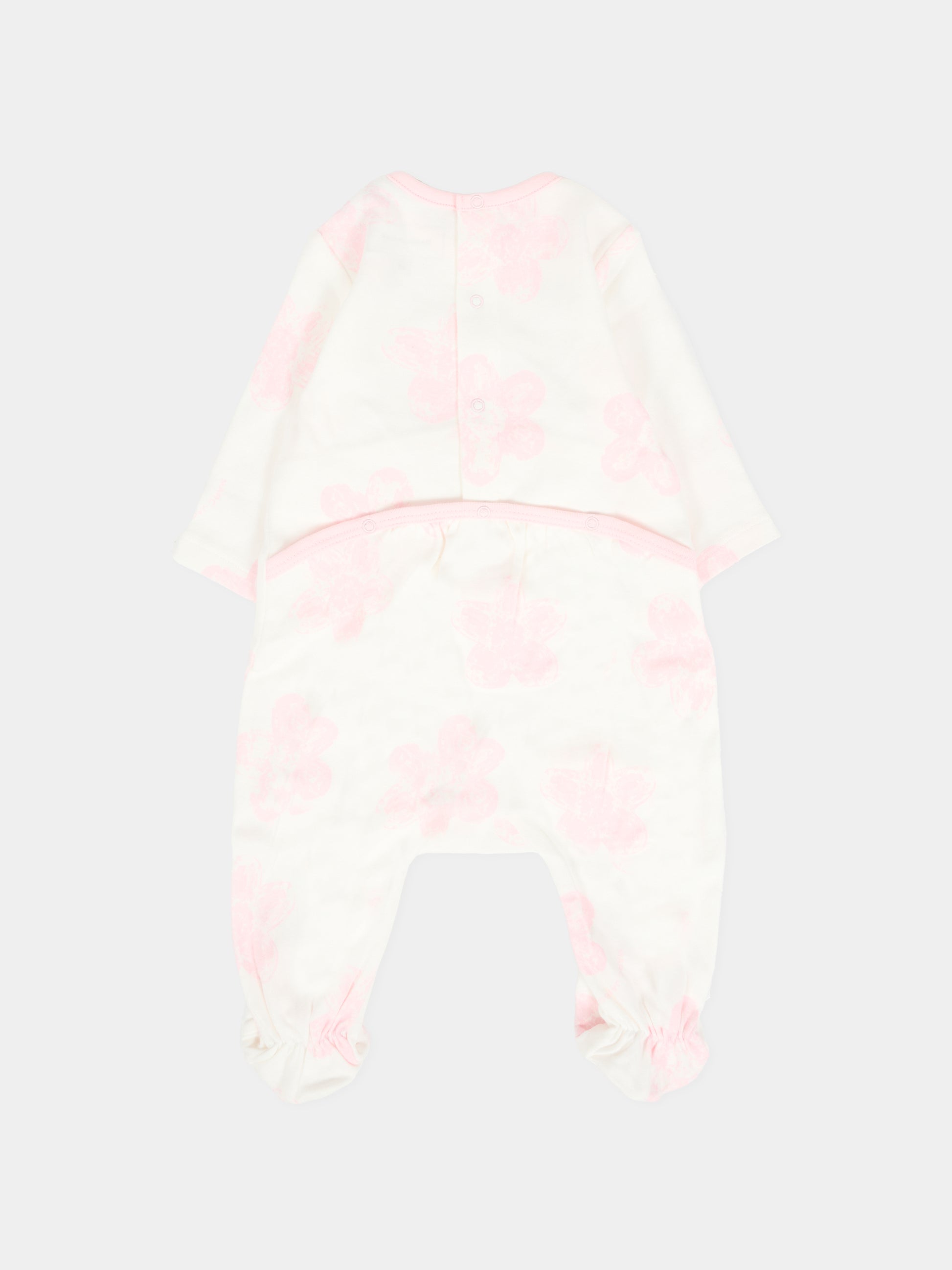 Set tutina rosa per neonata con fiori,Marc Jacobs,W60694 475