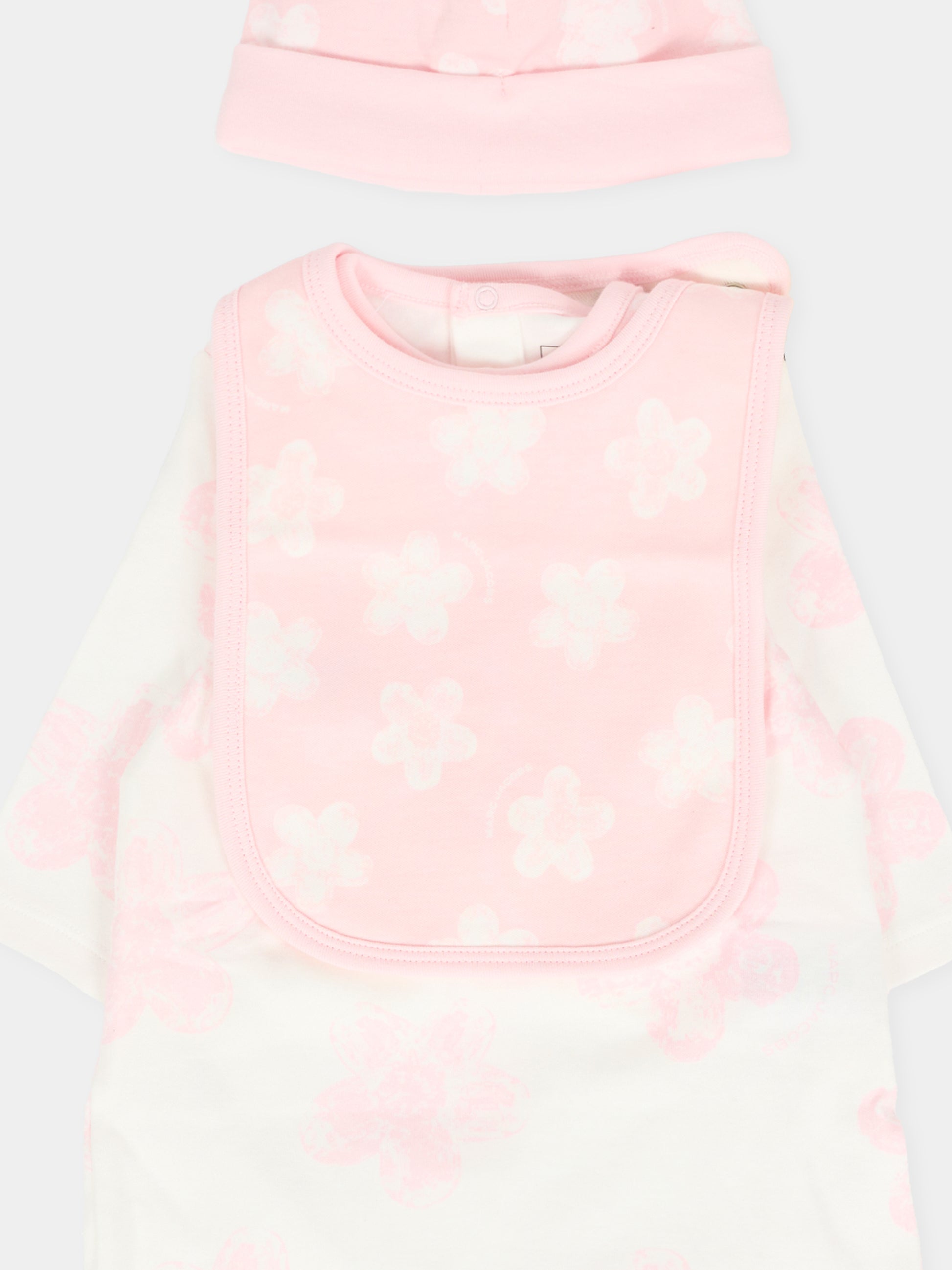 Set tutina rosa per neonata con fiori,Marc Jacobs,W60694 475