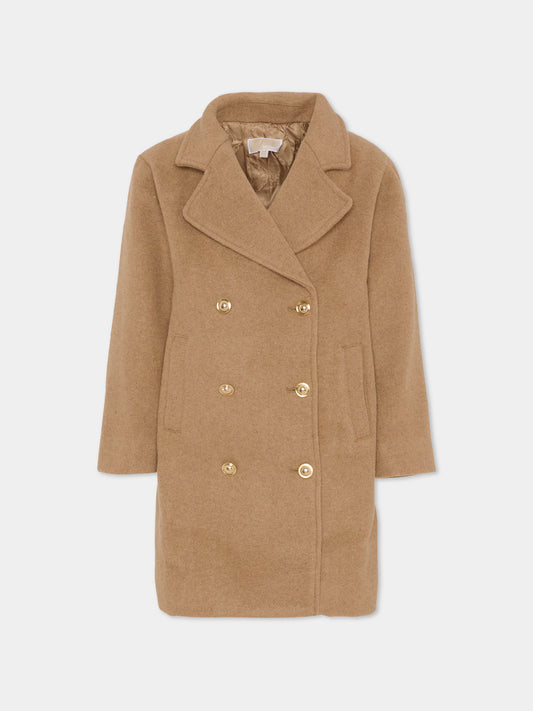 Cappotto beige per bambina,Michael Kors,R30454 269